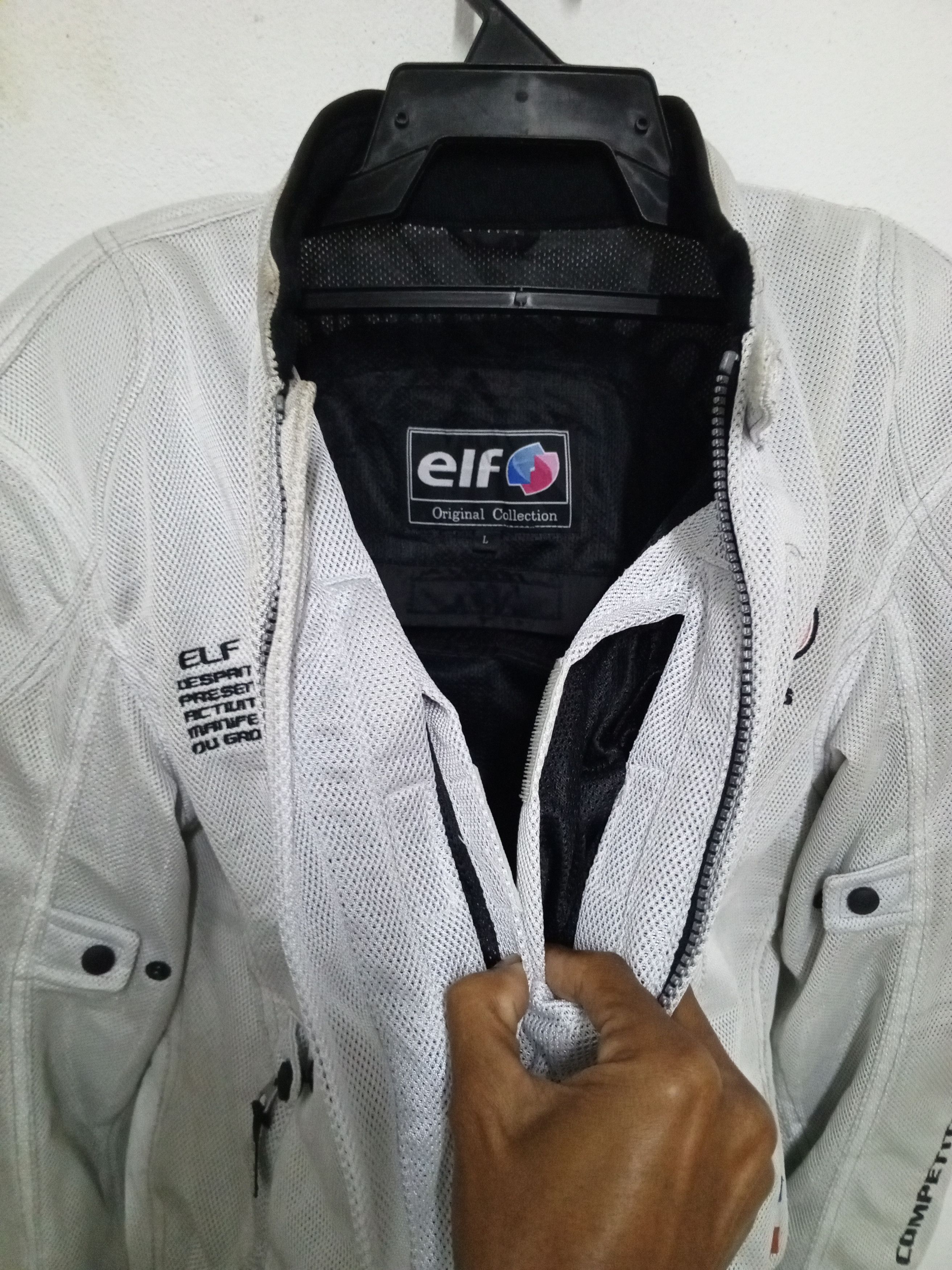 Vintage EIF MOTO SPORT JACKET WHITE/GRAY Size US L / EU 52-54 / 3 - 9 Thumbnail