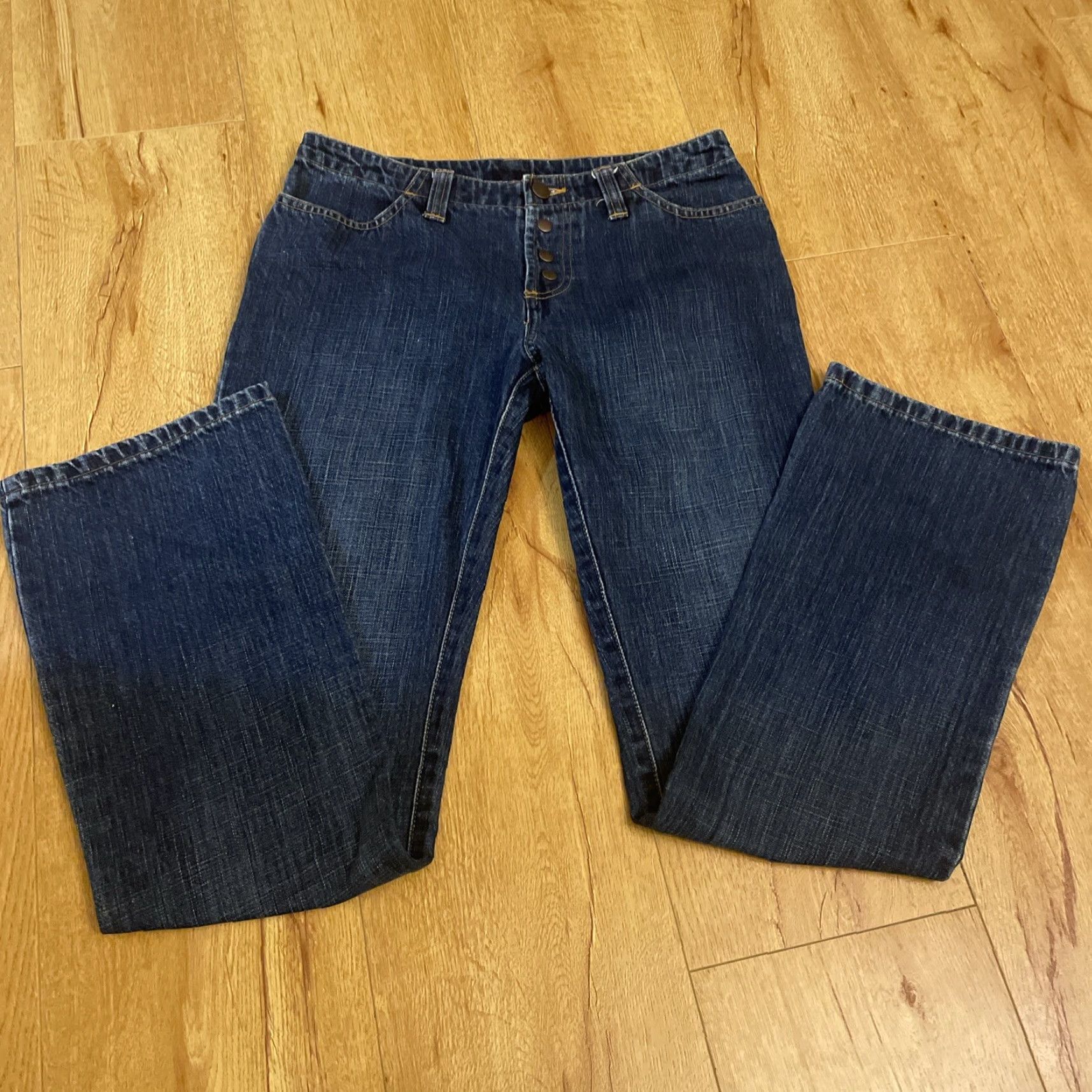 Old Navy VINTAGE Old Navy Jeans Bootcut Denim 29x30 Size 4 Dark Wash Snap Front 90s Y2K Womens Size 27" / US 4 / IT 40 - 6 Thumbnail