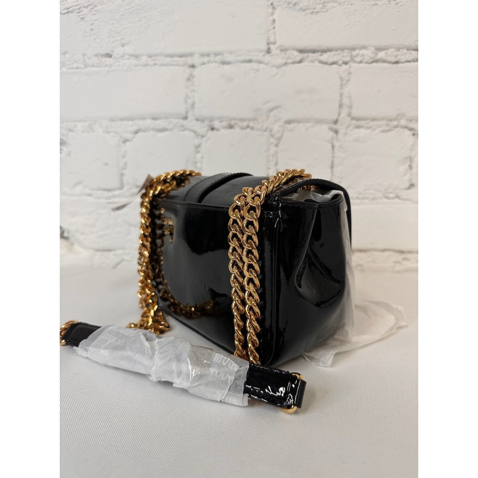 Moschino AW22 MOSCHINO Couture Jeremy Scott Logo Leather Shoulder Bag Size ONE SIZE - 6 Thumbnail