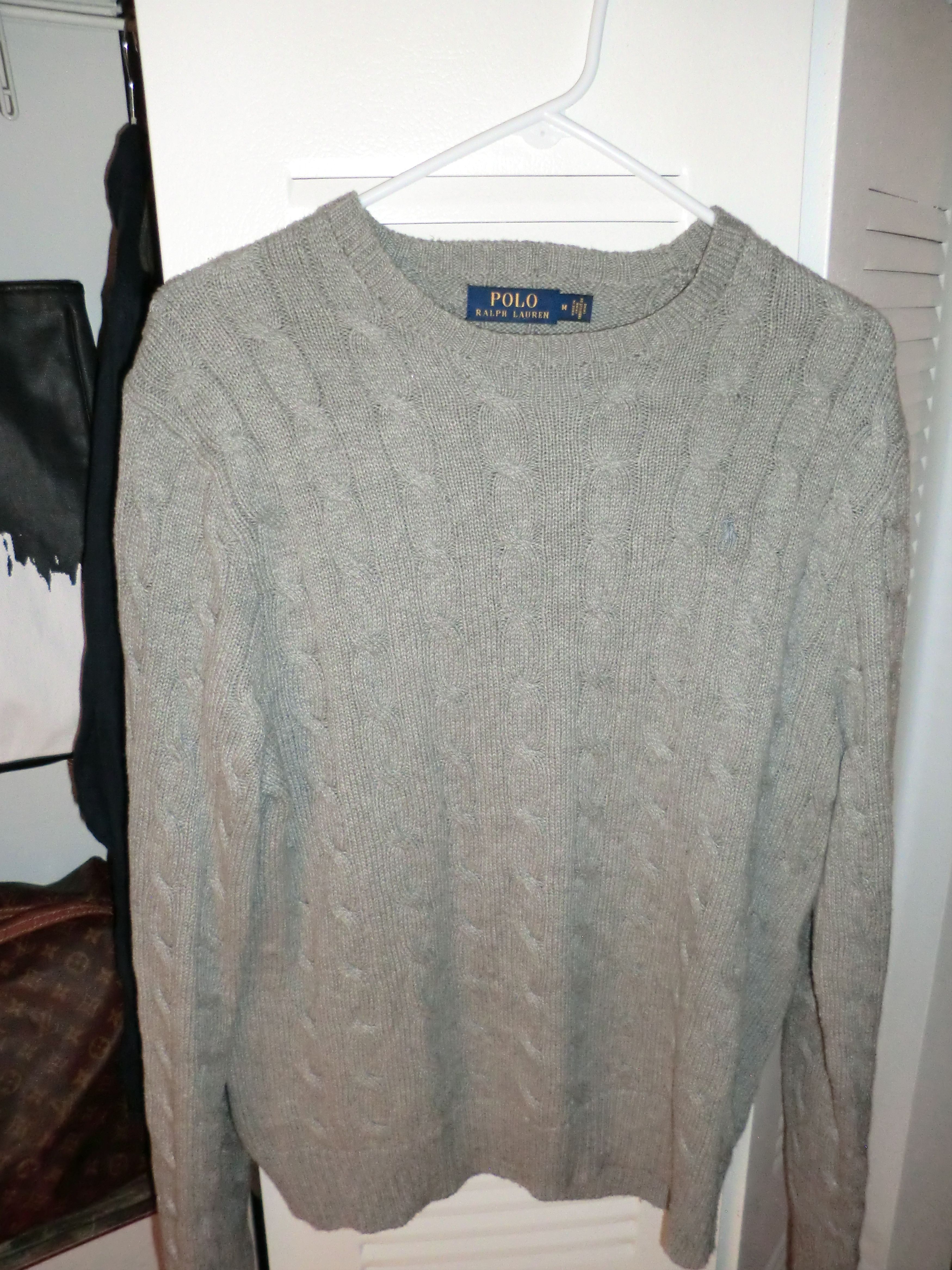 Polo Ralph Lauren Polo Ralph Lauren Grey Cable knit Sweater Size M Size US M / EU 48-50 / 2 - 1 Thumbnail