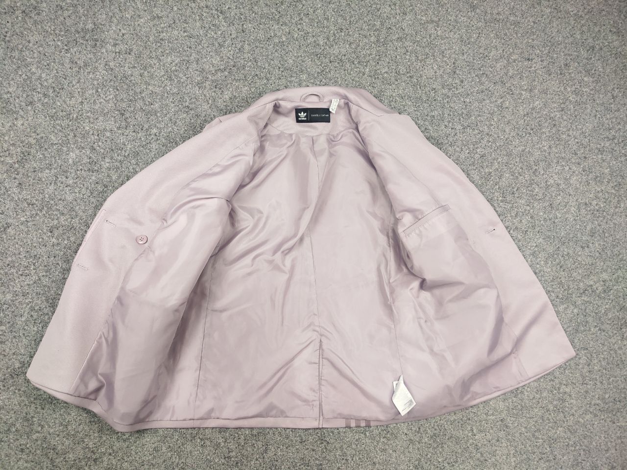 Adidas Danielle Cathari lavender asymmetric Blazer jacket