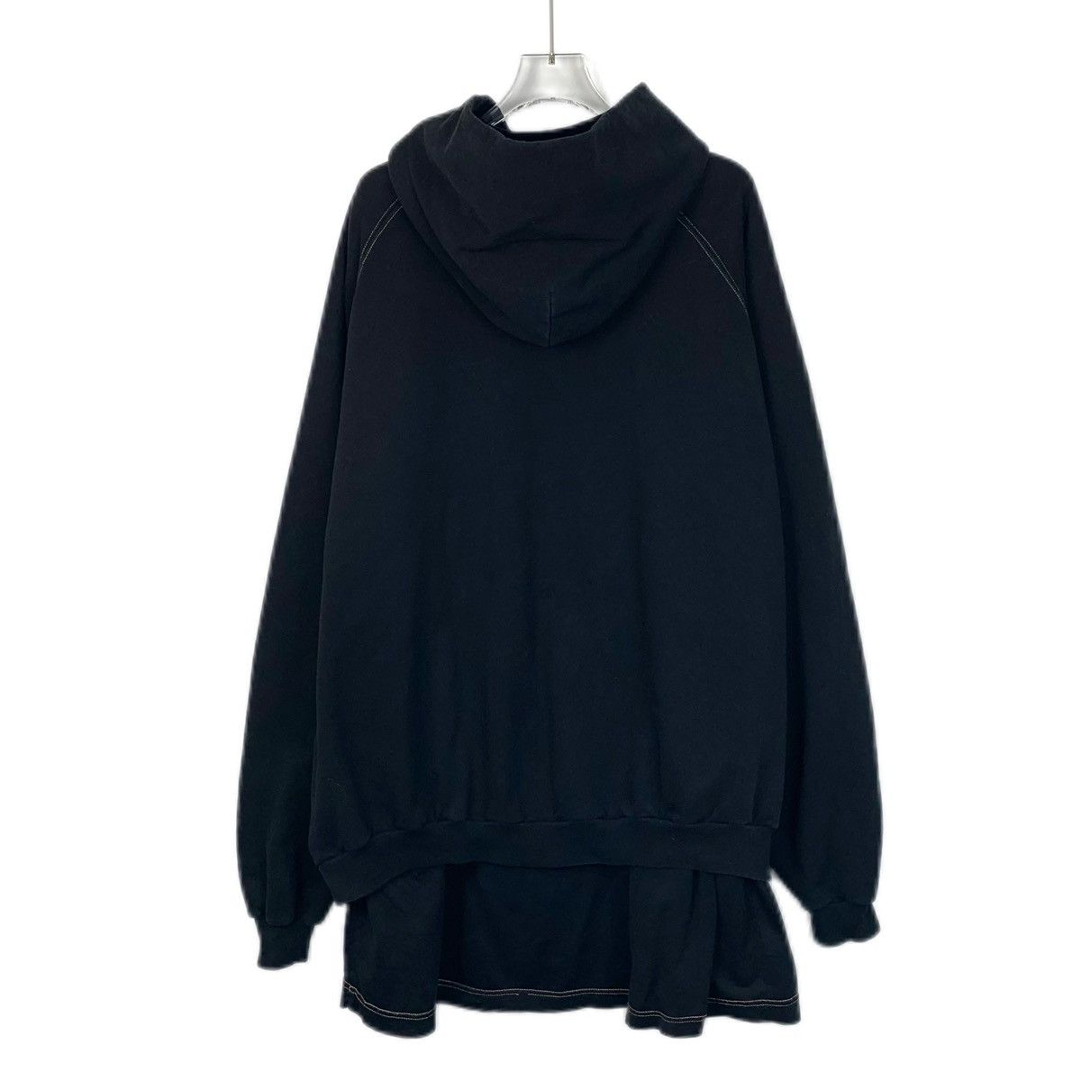 Balenciaga Balenciaga Black Logo Hooded Fake Two-piece Sweatshirt Size US L / EU 52-54 / 3 - 2 Thumbnail