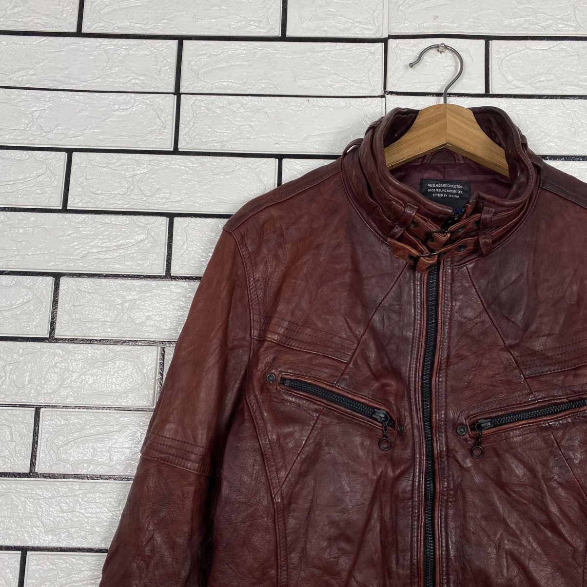 Japanese Brand 🔥VINTAGE SOFT LEATHER JACKET BIKER NICOLE CLUB ISSEY MIYAKE Size US S / EU 44-46 / 1 - 6 Thumbnail