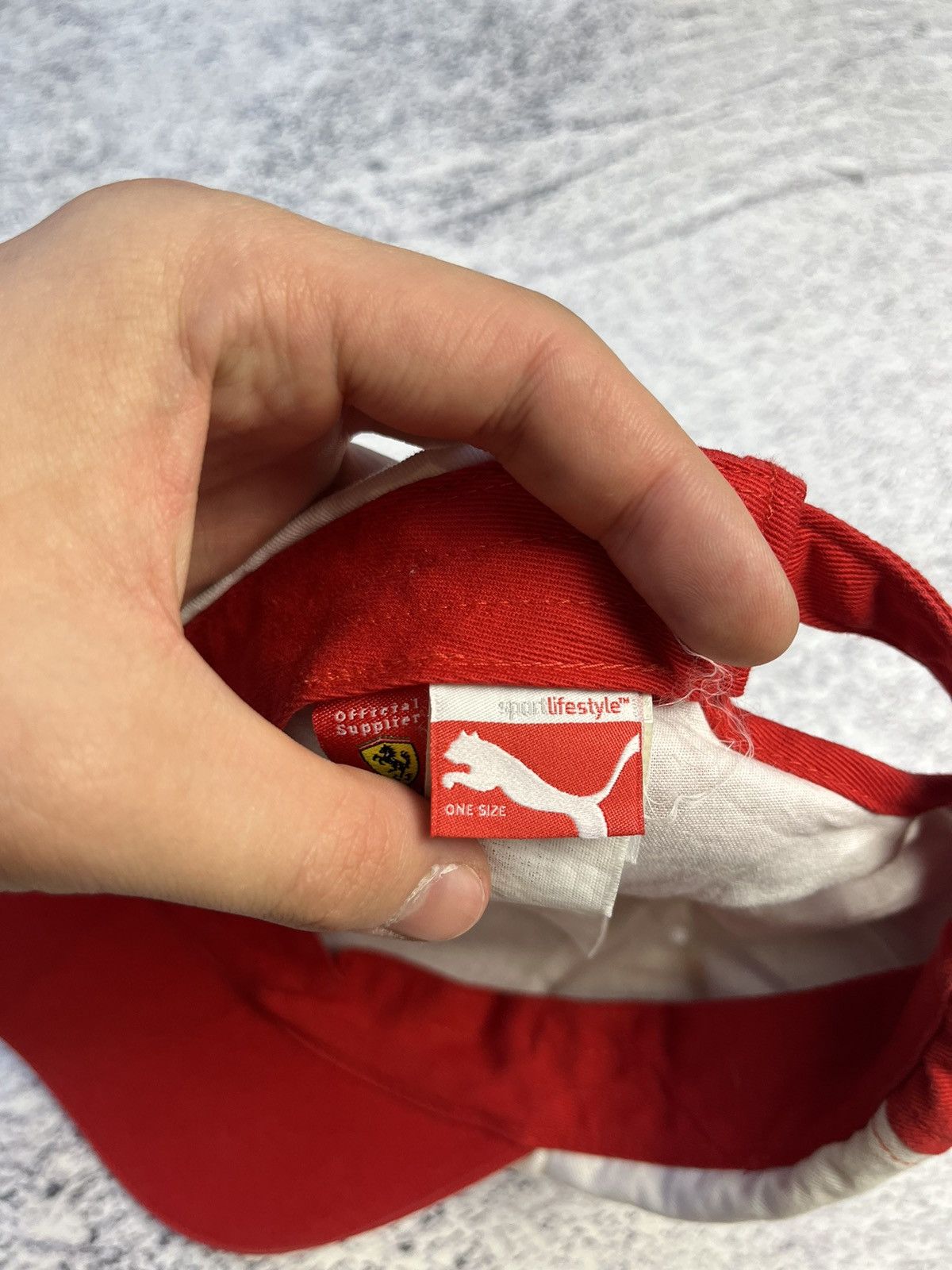 Ferrari Vintage Puma Ferrari Distressed Cap Y2K Size ONE SIZE - 17 Thumbnail