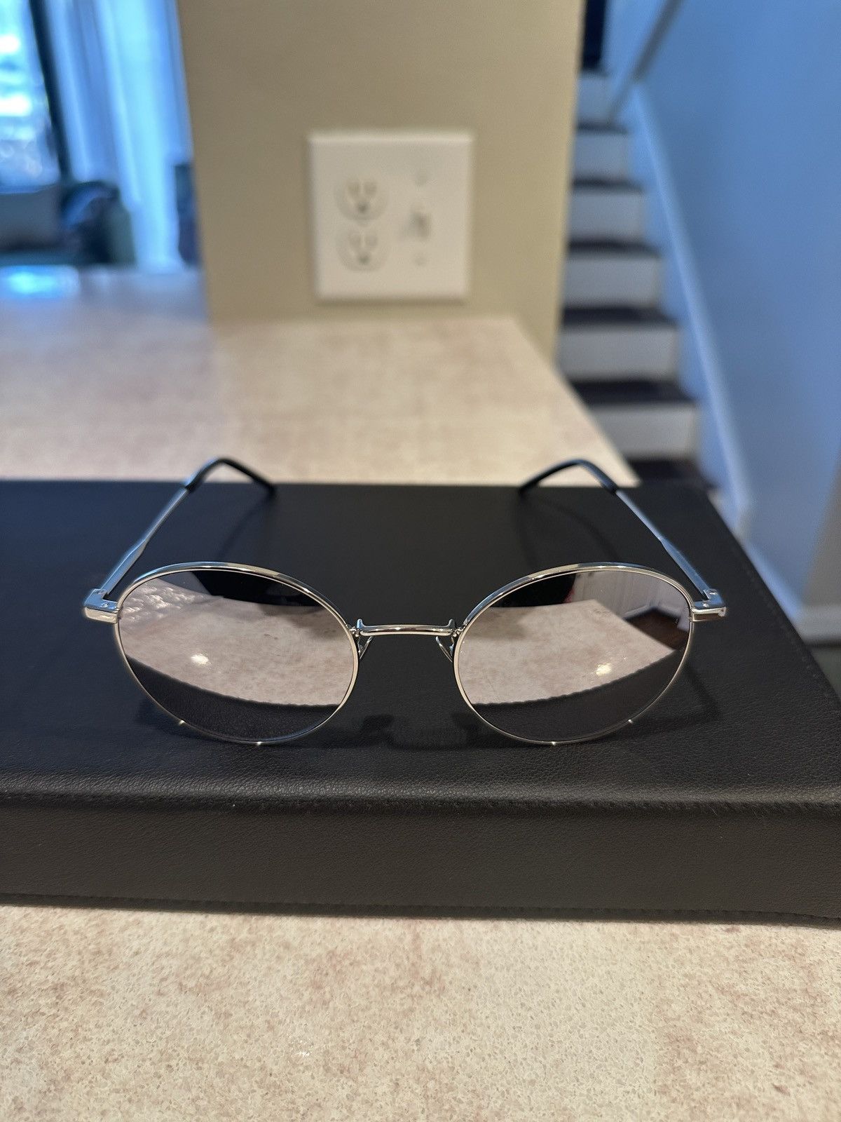 Saint Laurent Paris Round Mirrored Sunglasses SL250-003 Size ONE SIZE - 6 Thumbnail