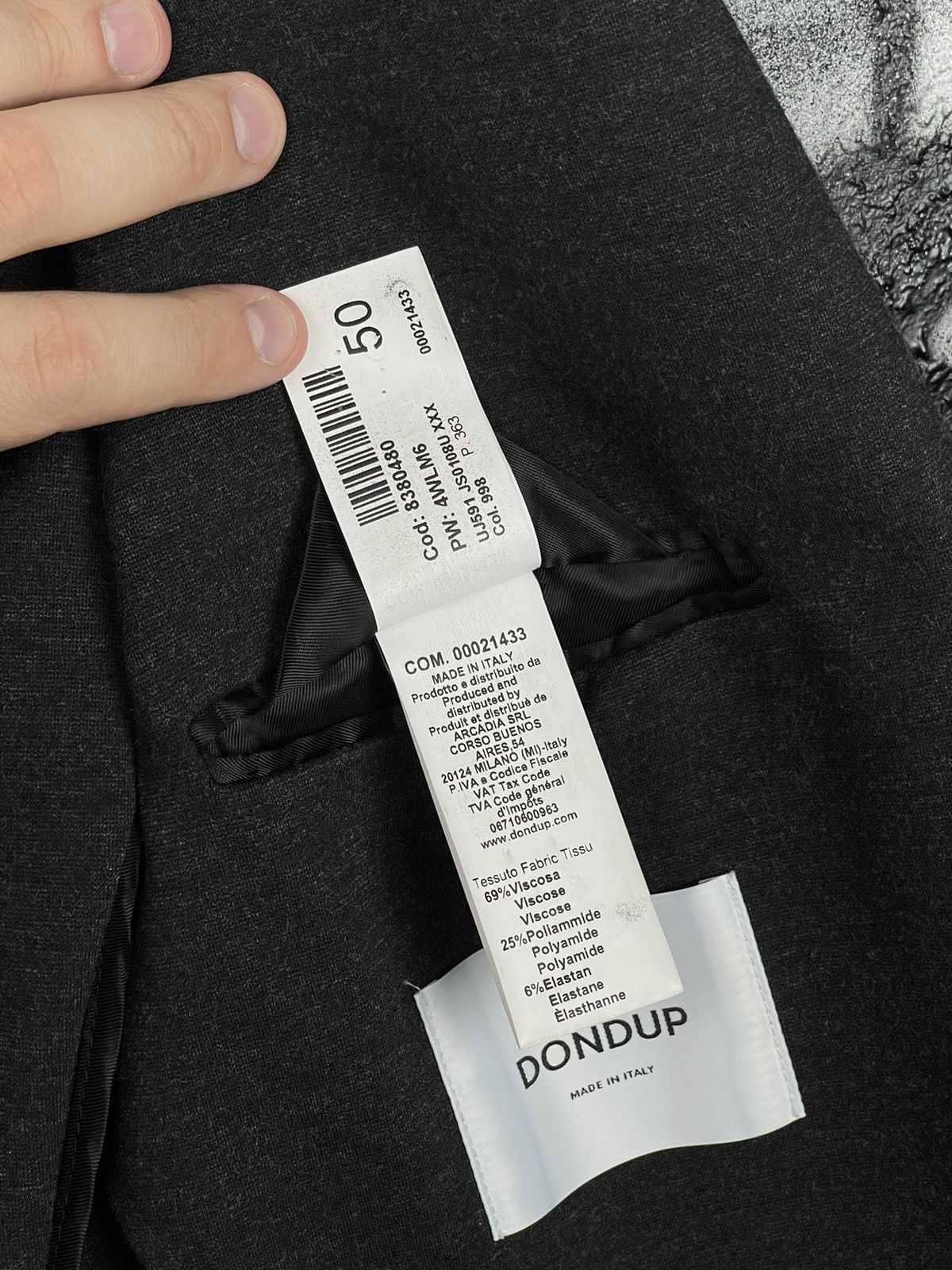 Dondup Dondup Dark Grey Italian Sport Blazer Jacket Men’s Size 50 Size 50S - 15 Thumbnail