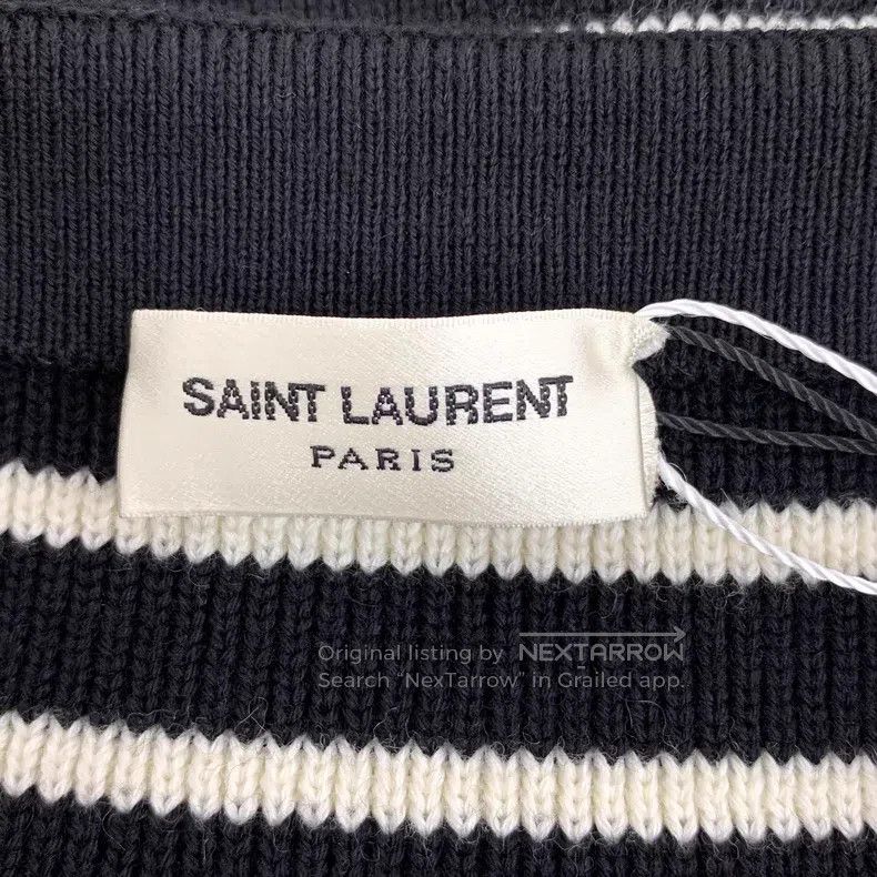 Saint Laurent Paris Saint Laurent Paris Color Block Striped Cotton Off Shoulde Size US S / EU 44-46 / 1 - 5 Thumbnail
