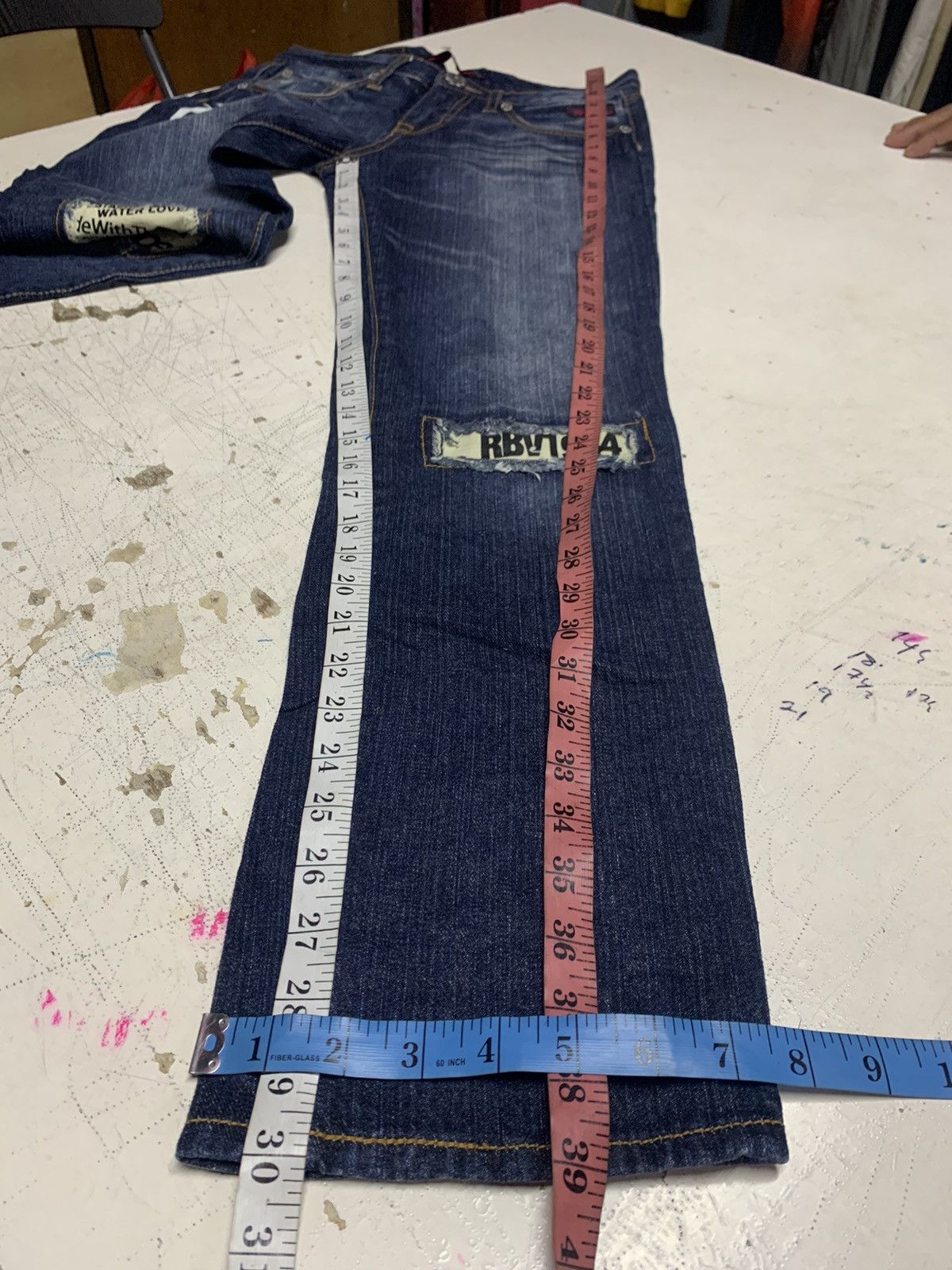 Other Real bvoice denim distressed and patchwork Size US 31 - 24 Thumbnail