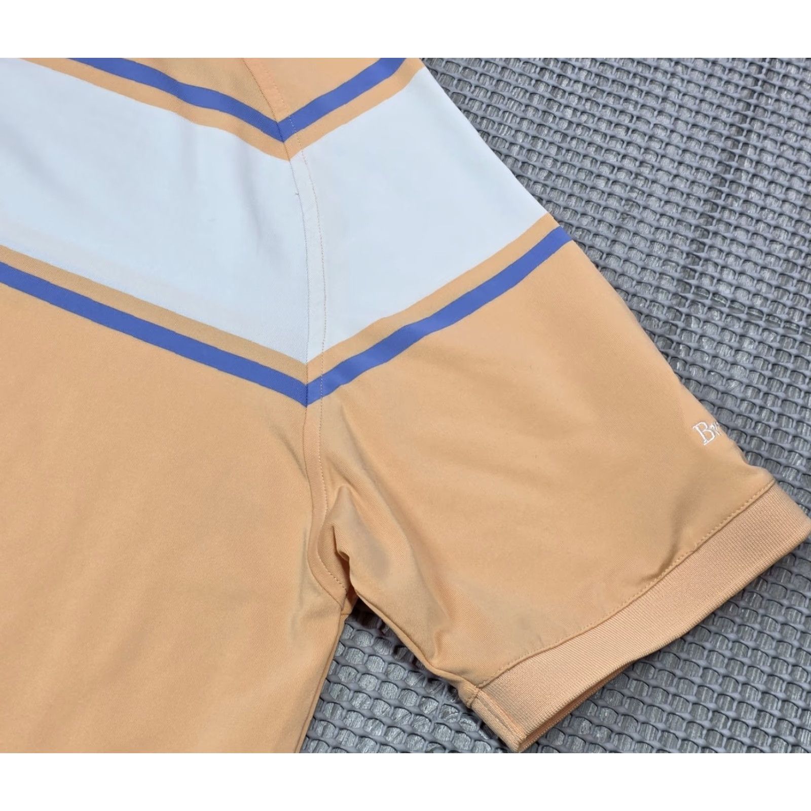 Footjoy FootJoy FJ Mens L Short Sleeve Peach White Performance Golf Polo Shirt Athletic Size US L / EU 52-54 / 3 - 4 Thumbnail