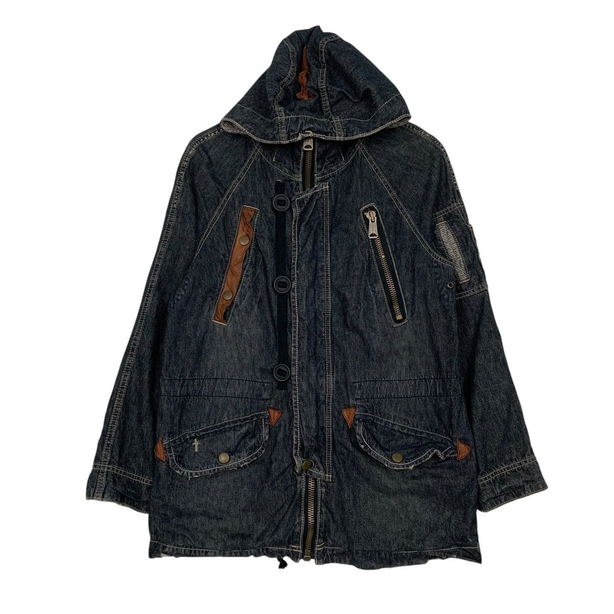 Japanese Brand Japanese Brand Cube Sugar Hooded Denim Parka Size US M / EU 48-50 / 2 - 1 Thumbnail