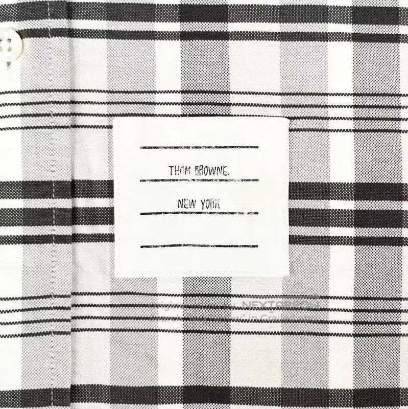 Thom Browne Thom Browne Gray Plaid Cotton Blend Shirt . Size S / US 4 / IT 40 - 4 Thumbnail