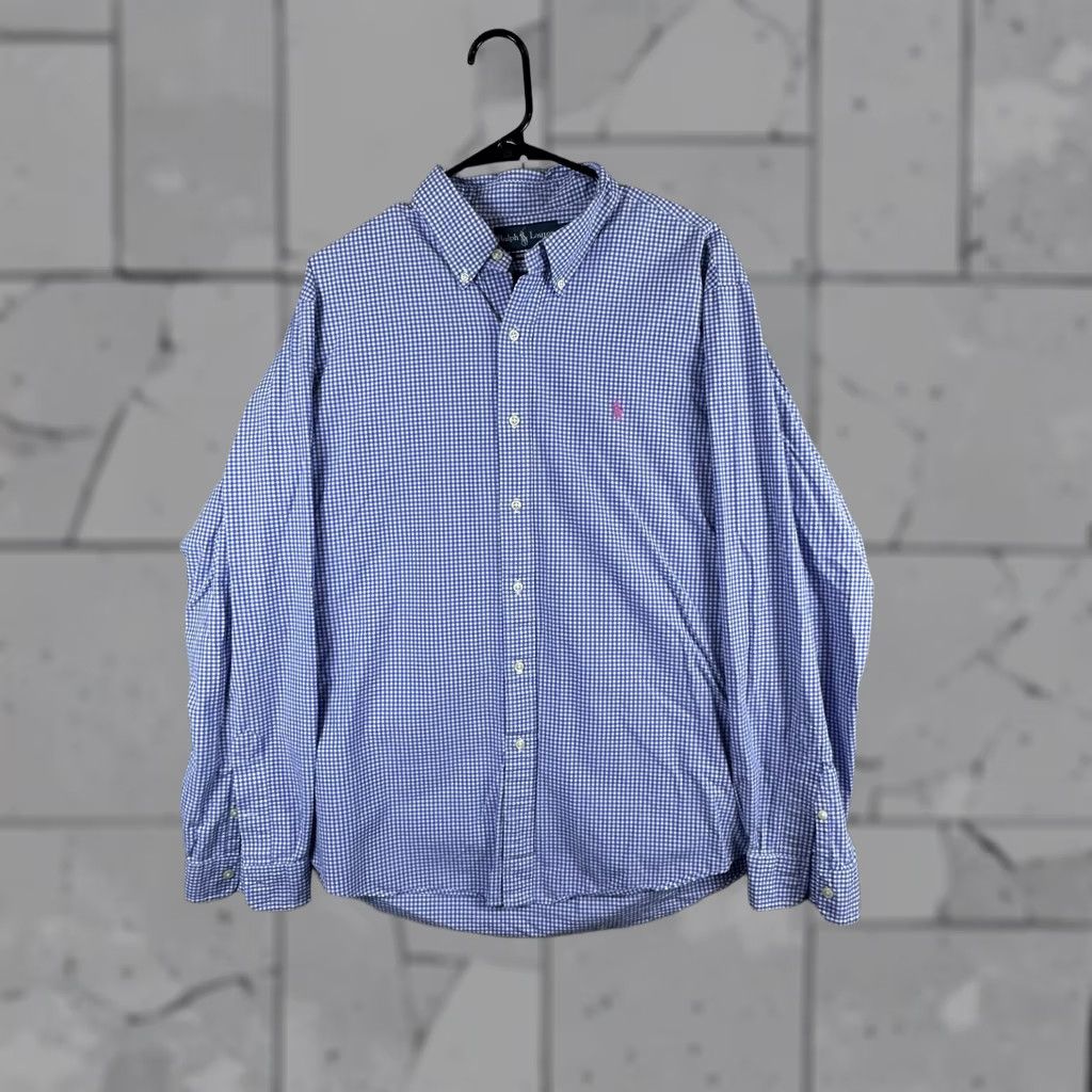 Ralph Lauren Ralph Lauren Shirt Mens XL Blue Check Long Sleeve Button Down Pony Logo Size US XL / EU 56 / 4 - 1 Thumbnail