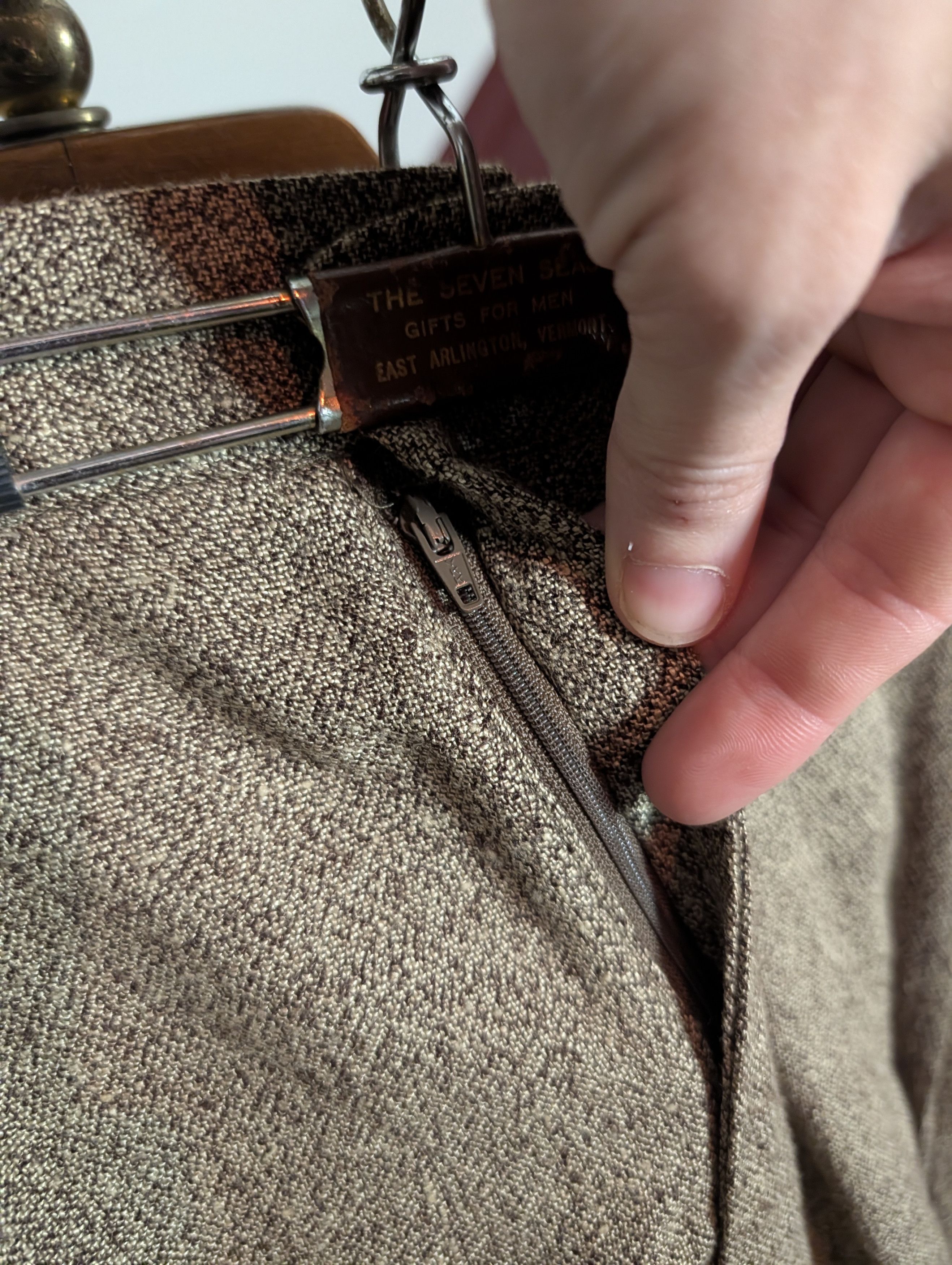 Topo Designs TOPIO PER UOMO vtg SILK Knit Beige Wide Leg MiUSA Pants Size US 38 / EU 54 - 5 Thumbnail