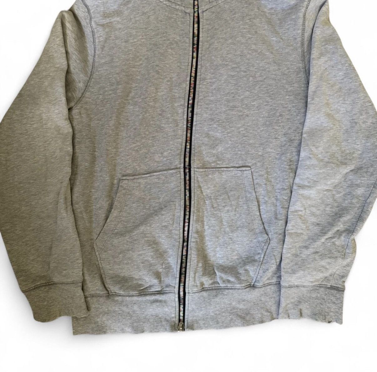 Japanese Brand Beams JAPAN grey rainbow mulitcolor full zip Size US M / EU 48-50 / 2 - 5 Thumbnail