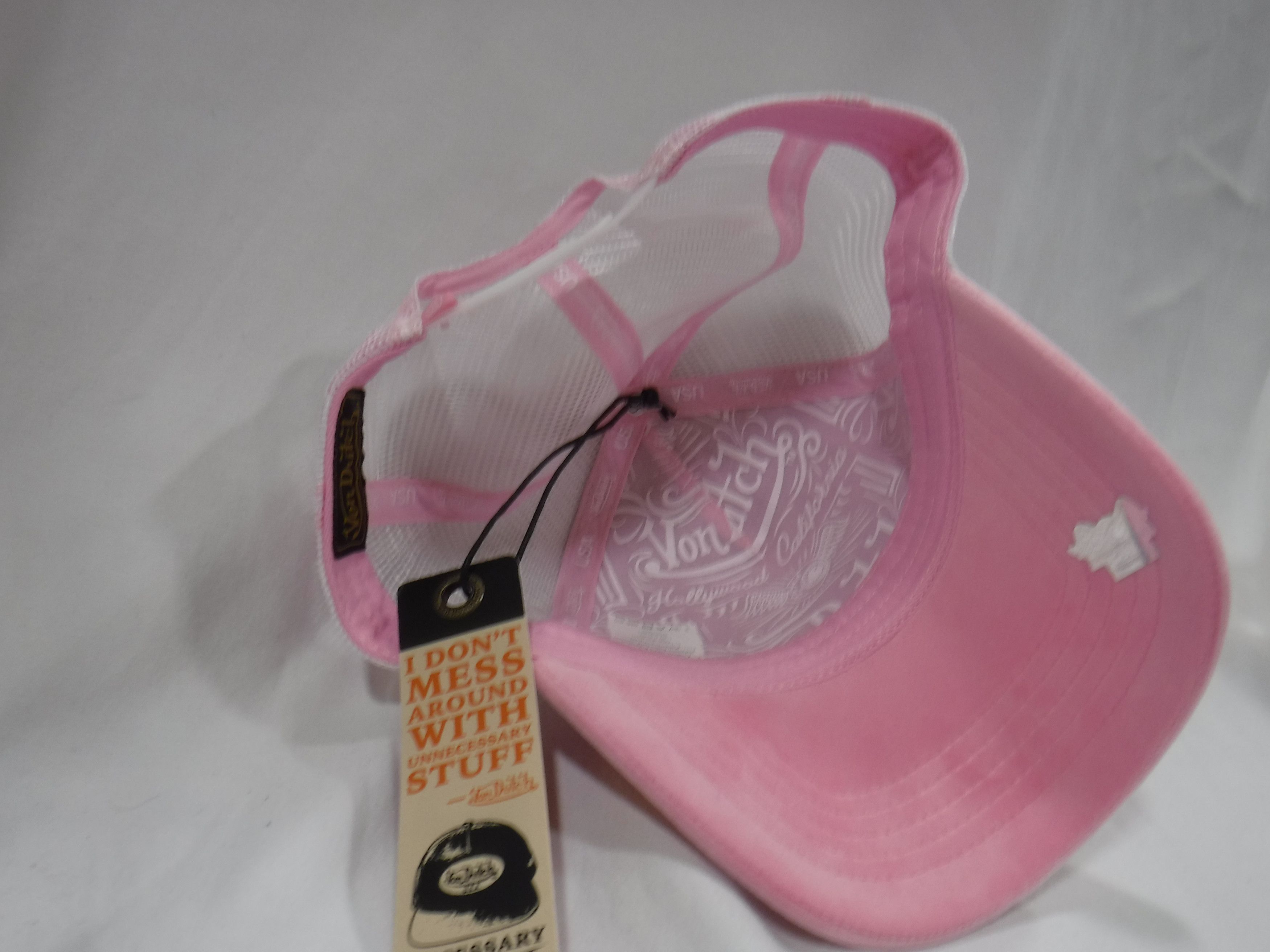 Von Dutch Von Dutch Pink Suede Trucker Hat (VH44) Size ONE SIZE - 3 Thumbnail