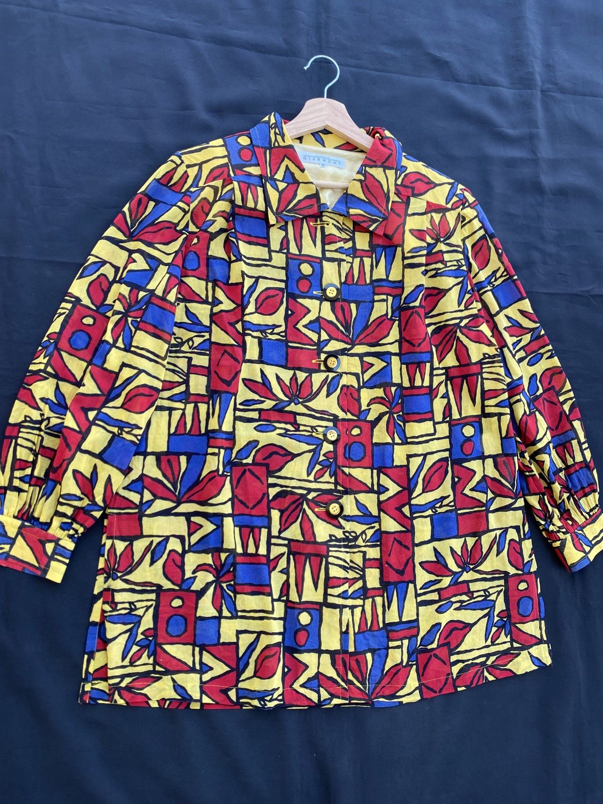 Givenchy Rare Vtg Givenchy Glamour abstract patterned button-up shirt Size XL / US 12-14 / IT 48-50 - 5 Thumbnail