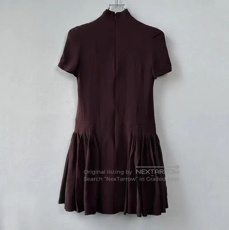 Dior Dior Short Sleeve Pleated Dress in Brown . Size S / US 4 / IT 40 - 2 Thumbnail