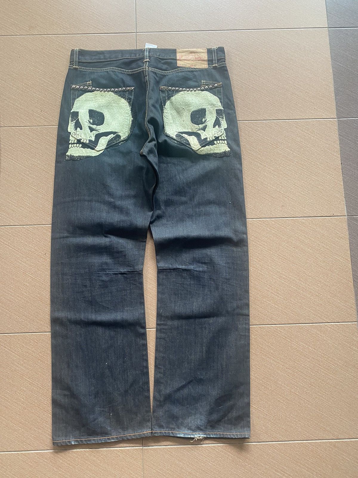 Ed Hardy CHRISTIAN AUDIGER ED HARDY DENIM SKULL Size US 38 / EU 54 - 9 Thumbnail