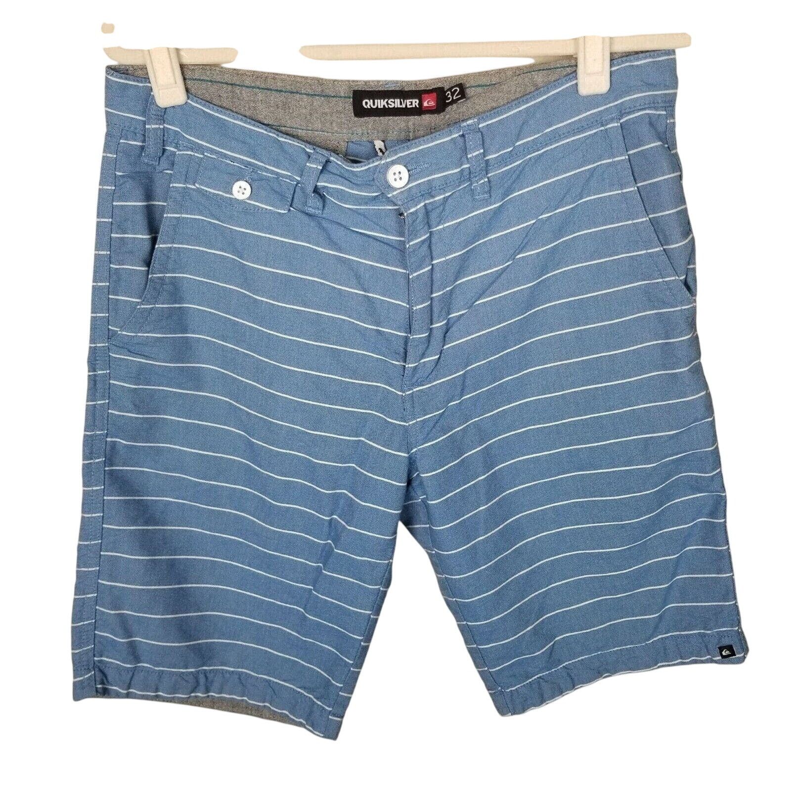Quiksilver Quiksilver Mens Mong Talk Fixed Waist Shorts Size 32 Striped Size US 32 / EU 48 - 1 Thumbnail