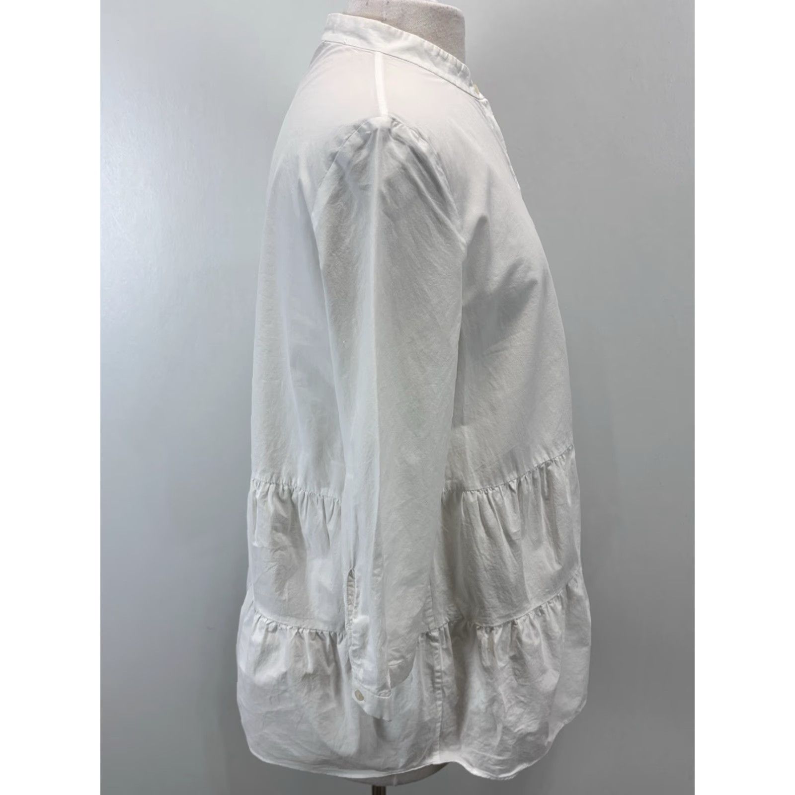 Cos VINTAGE COS Tunic Blouse Sz 10 Women’s White Cotton Long Sleeve Classic Capsule Size L / US 10 / IT 46 - 4 Thumbnail