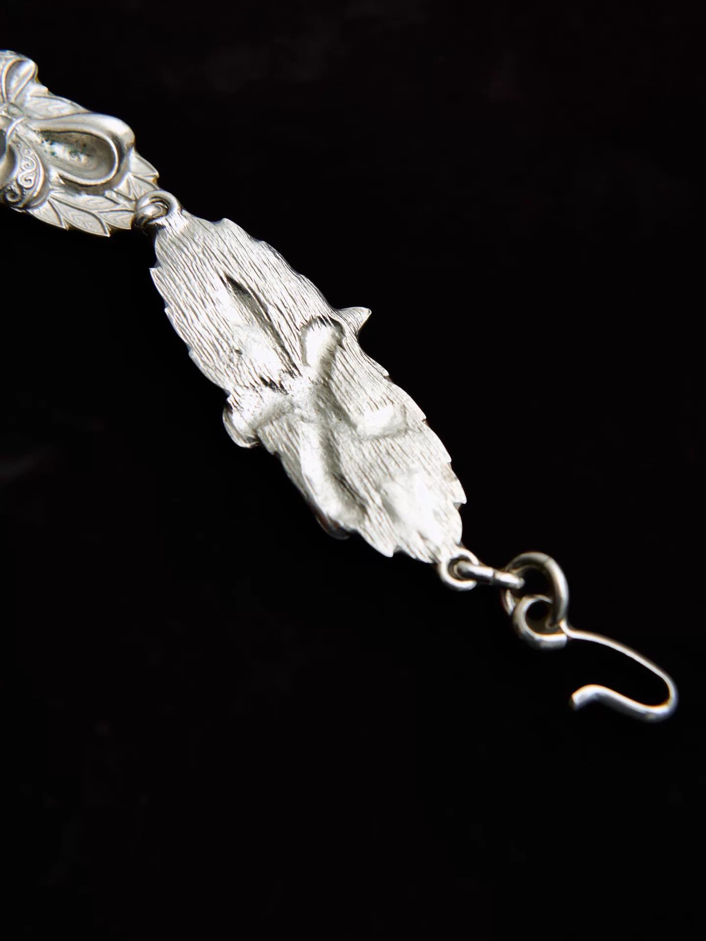 Other French Antique Silver Floral Relief Adjustable Necklace Size ONE SIZE - 8 Thumbnail