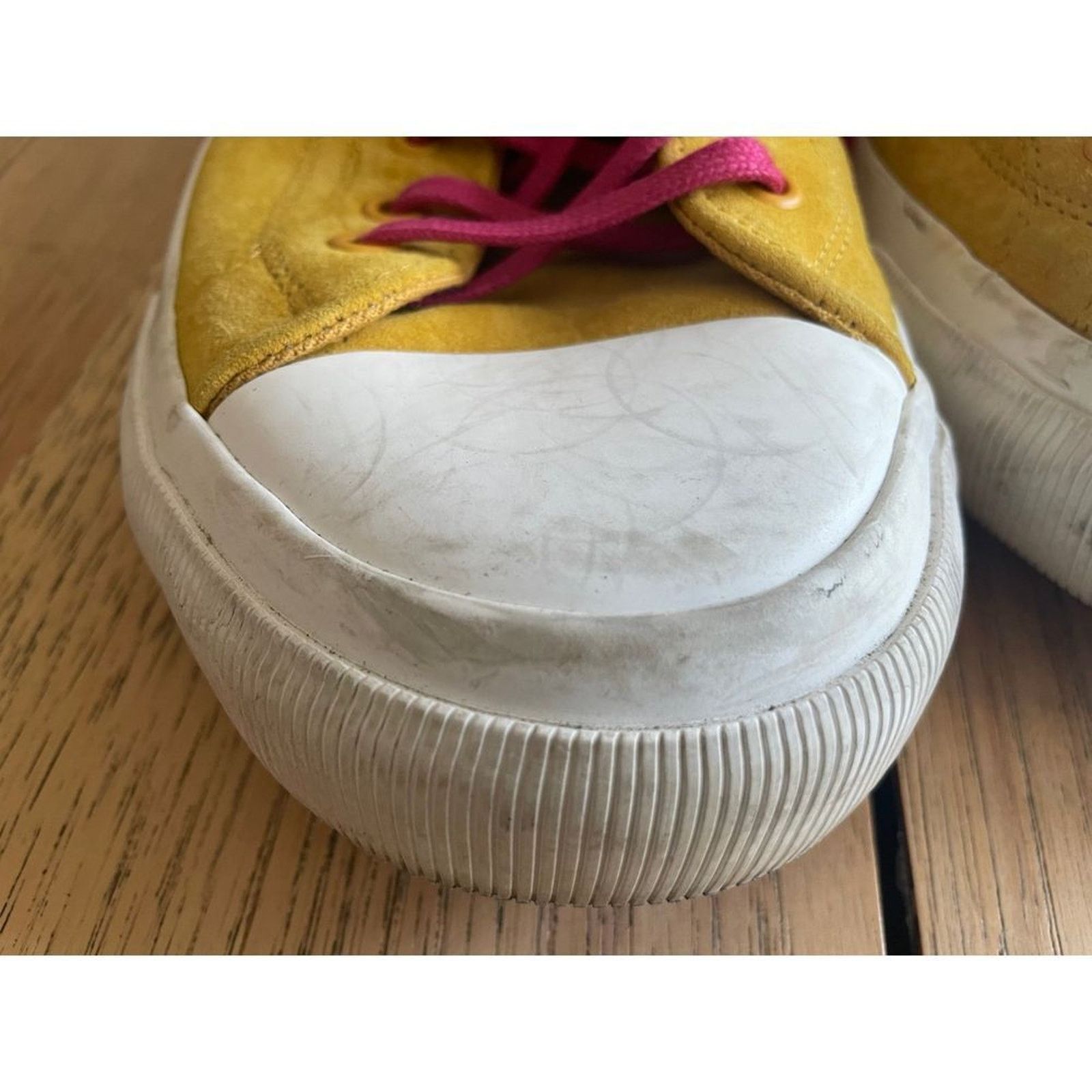 P.F. Flyers PF Flyers High Top Sneakers Golden Spice Yellow Suede Retro Size US 12 / EU 45 - 7 Thumbnail
