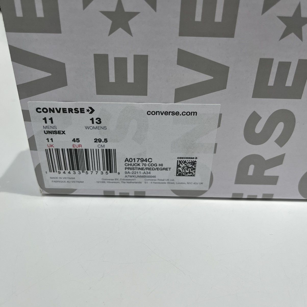 Comme des Garcons × Converse Converse Chuck Taylor All Star 70 Hi x CDG Play Red Midsole Size US 11 / EU 44 - 18 Thumbnail