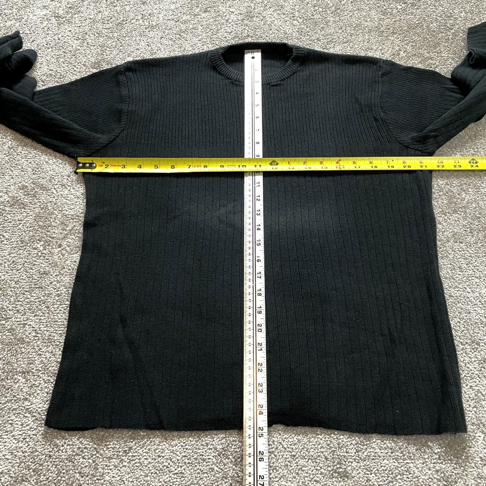 Vintage VINTAGE Unbranded Sweater Womens Large Black Crew Neck Ribbed Pullover Sweatshirt Ladies Size L / US 10 / IT 46 - 3 Thumbnail