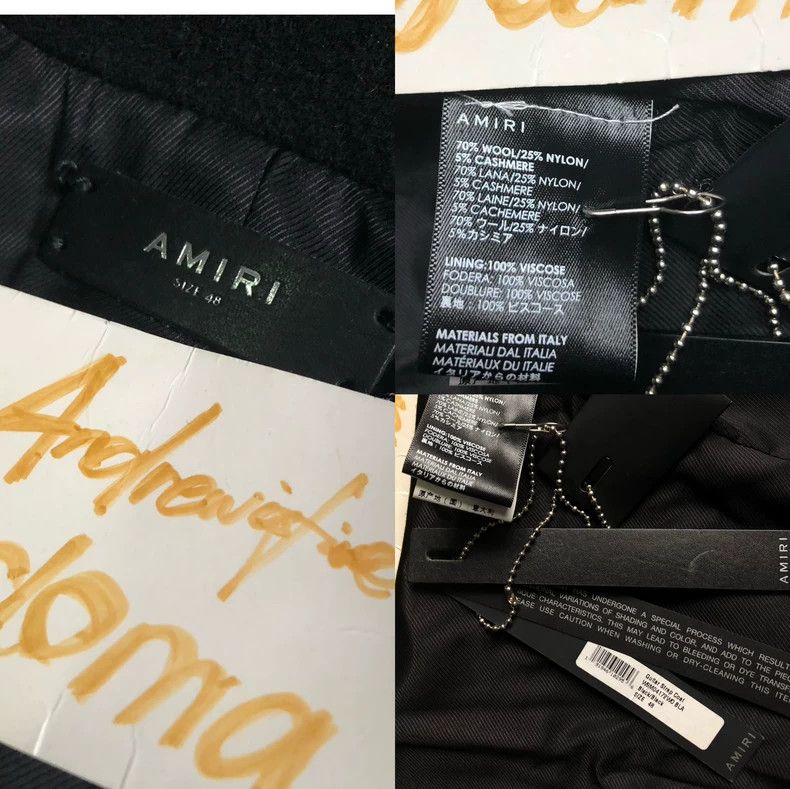 Amiri Amiri Diamond Embroidered Cashmere and Wool Coat Size US M / EU 48-50 / 2 - 8 Thumbnail