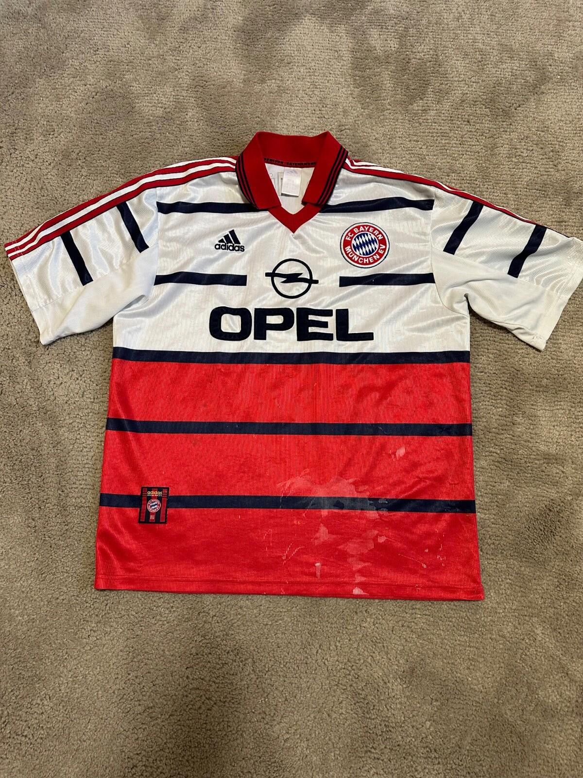 Adidas Bayern Munich 1998/1999/2000 Football Soccer Shirt Jersey Size US L / EU 52-54 / 3 - 1 Thumbnail