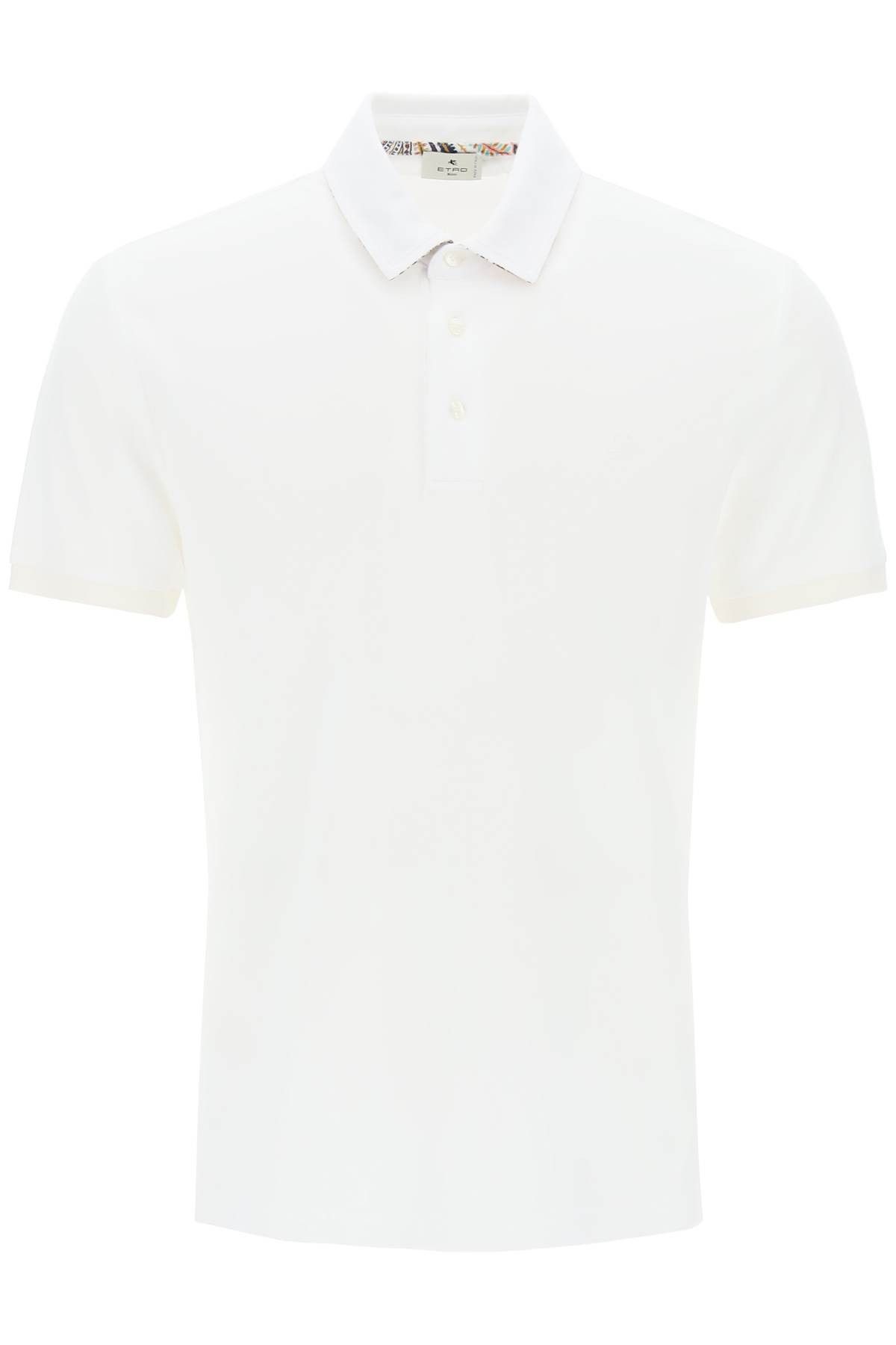 image of Etro Regular Fit Polo Shirt in Bianco Ottico, Men's (Size XL)
