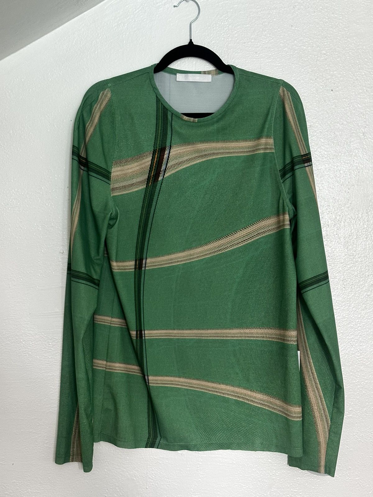 image of Bianca Saunders Graphic Print Long Sleeve in Green, Men's (Size Large)
