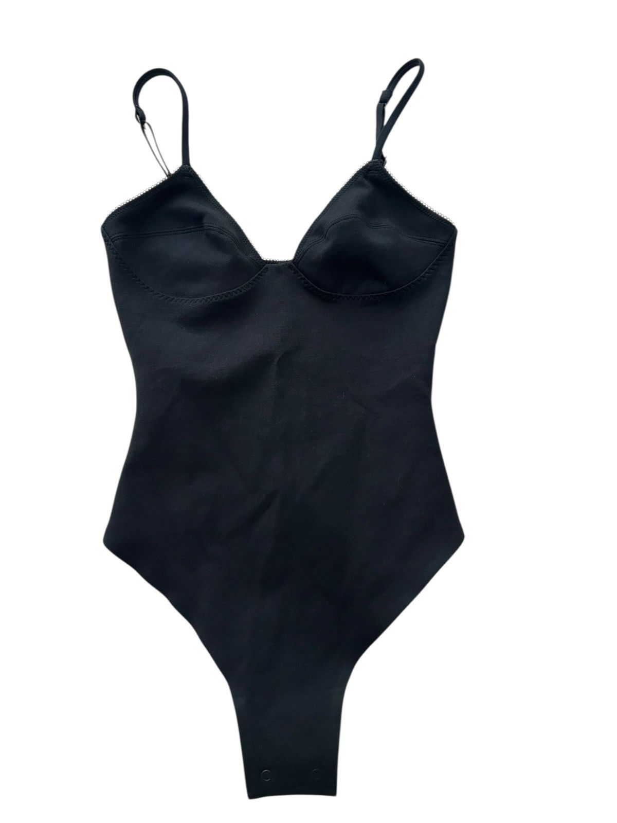 SKIMS Skims Cotton Shapewear Thong Bodysuit XXS Eclipse NWT Size XXS / US 00 / IT 34 - 7 Thumbnail