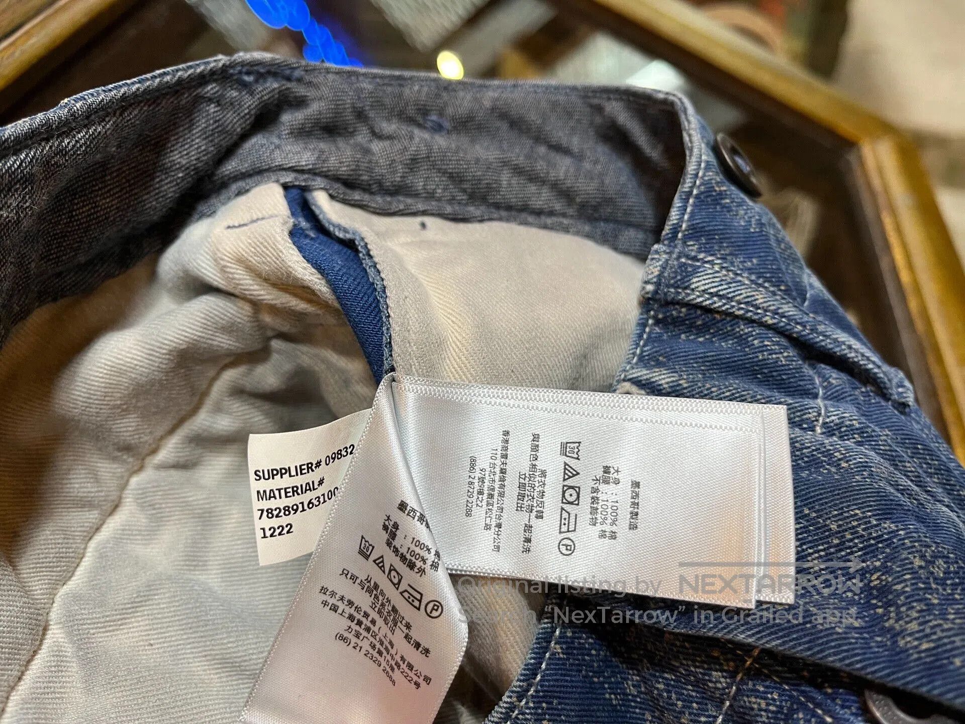 RRL Ralph Lauren blue striped cotton twill pants. Size US 31 - 4 Thumbnail