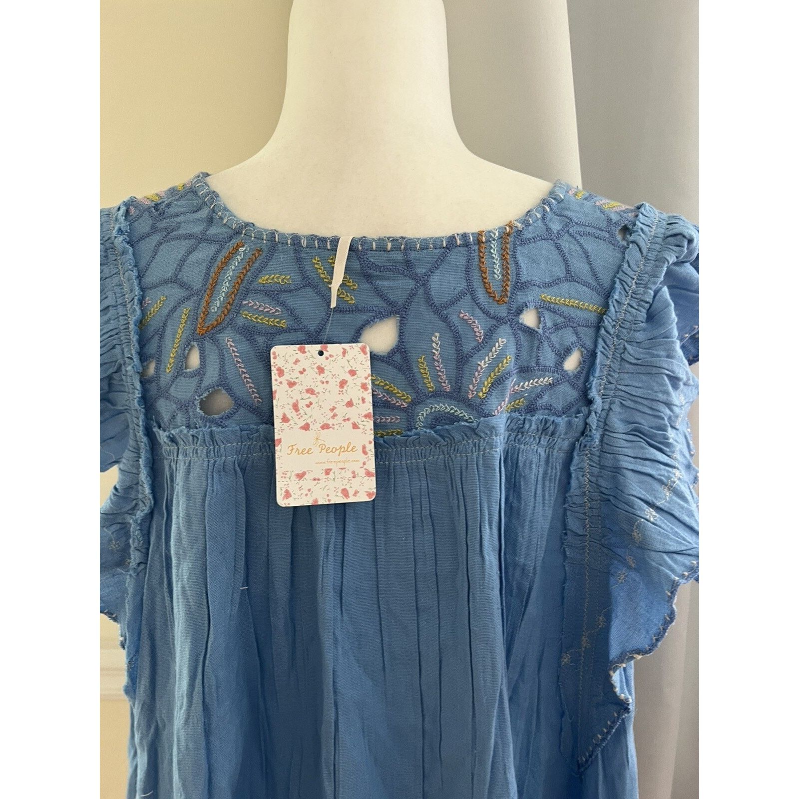 Free People NWT Free people Hailey Embroidered Flutter Ruffles A003038 Size XL / US 12-14 / IT 48-50 - 9 Thumbnail