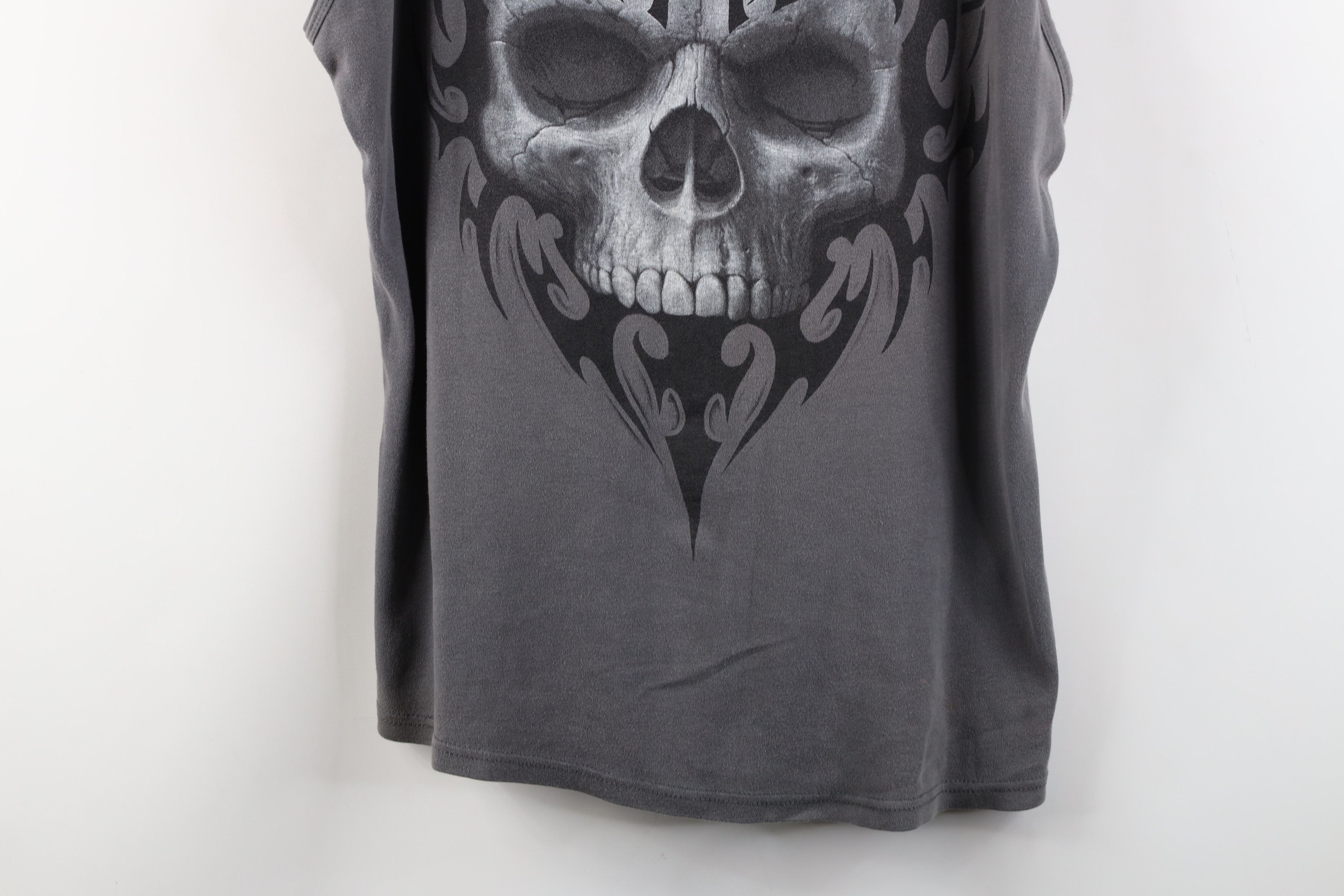 Vintage Vintage 90s Y2K Streetwear Skull Sleeveless Muscle T-Shirt Size US XXL / EU 58 / 5 - 3 Thumbnail