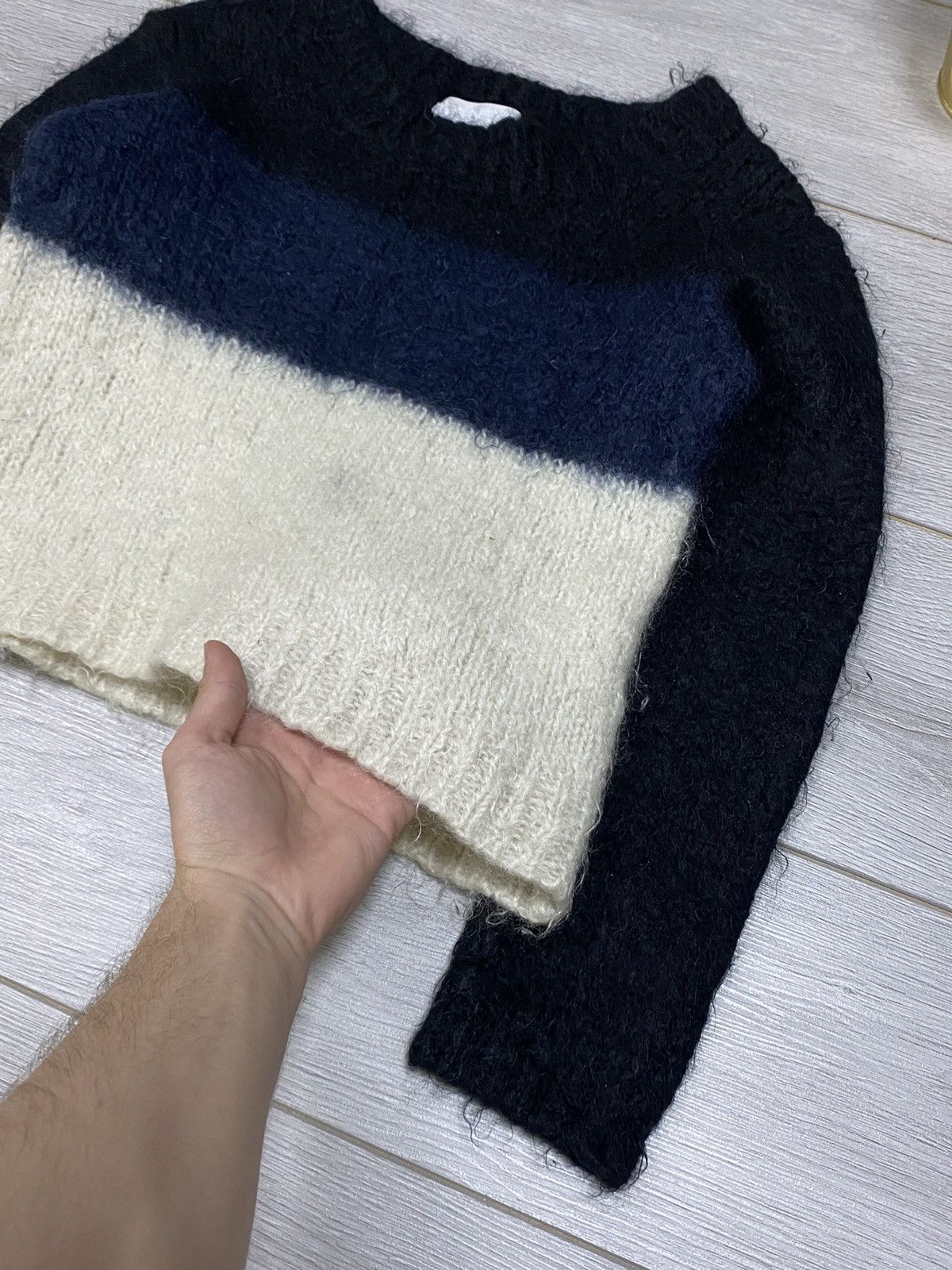 Comme des Garcons × Ganryu × Japanese Brand Comme des garçons Mohair Ganryu knitted tri color sweater Size S / US 4 / IT 40 - 3 Thumbnail