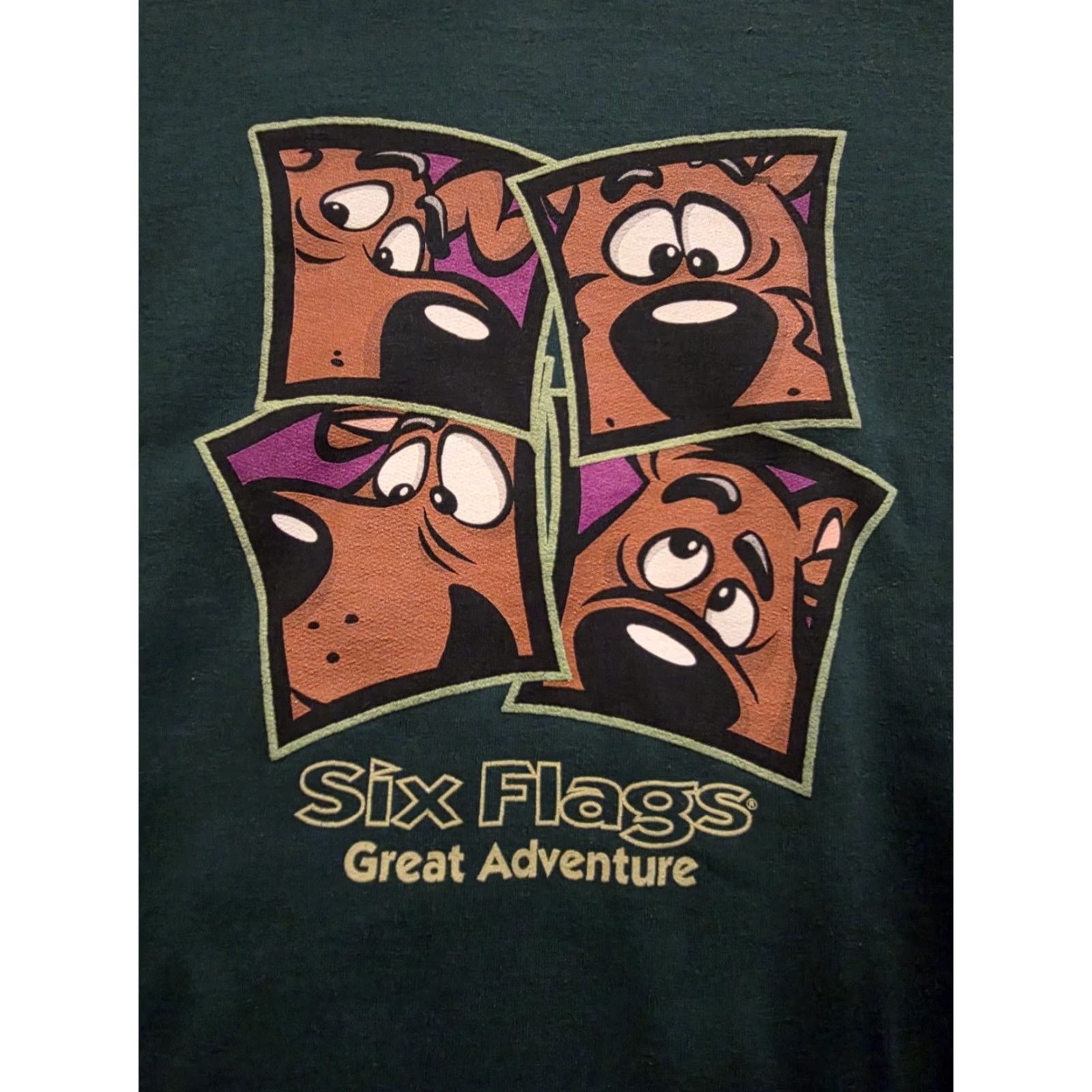 Vintage VINTAGE Six Flags Scooby-Doo Fleece Crewneck Sweatshirt Green Adult Size Medium Graphic Print 90s Cartoon Mens Size US M / EU 48-50 / 2 - 2 Thumbnail