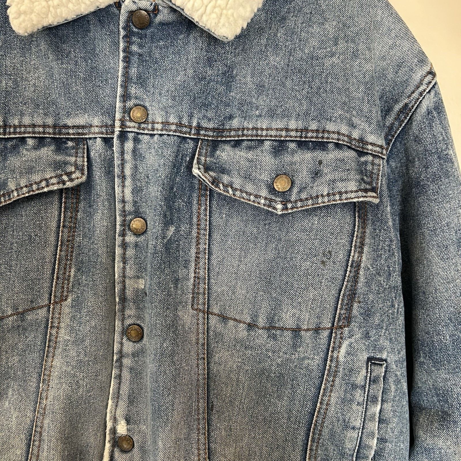 Other VTG Saugatuck Drygood Denim Sherpa Trucker Jacket Sz L 42/44 Size US L / EU 52-54 / 3 - 9 Thumbnail