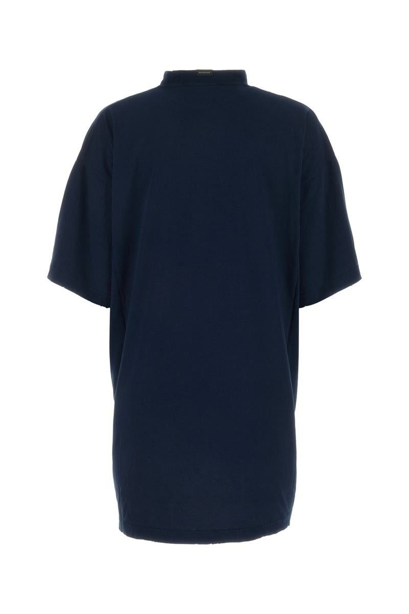 Balenciaga o1in1g0725 Be Nice Oversized T-Shirt in Marine Blue Size US XXL / EU 58 / 5 - 2 Thumbnail