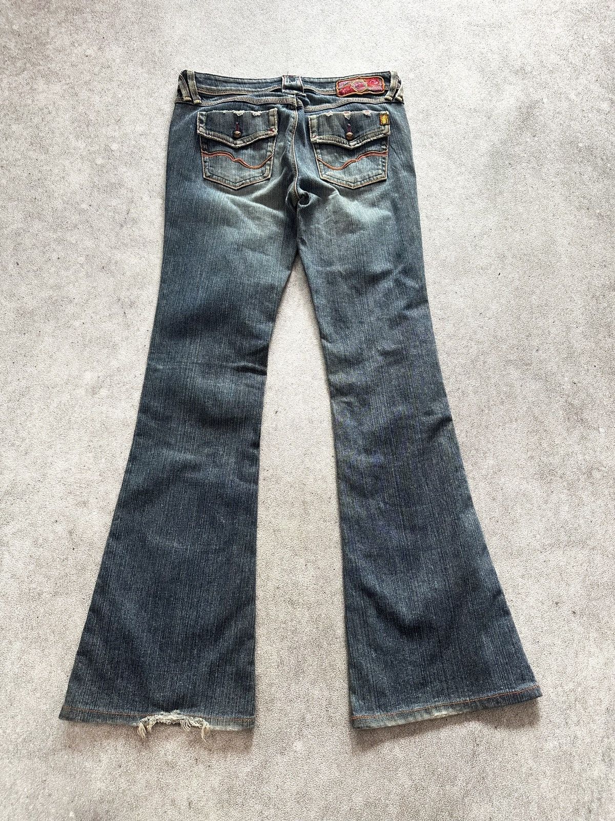 Tornado Mart 90s Japanese Brappers Flared Washed Denim Jeans Lgb Size US 29 - 2 Thumbnail