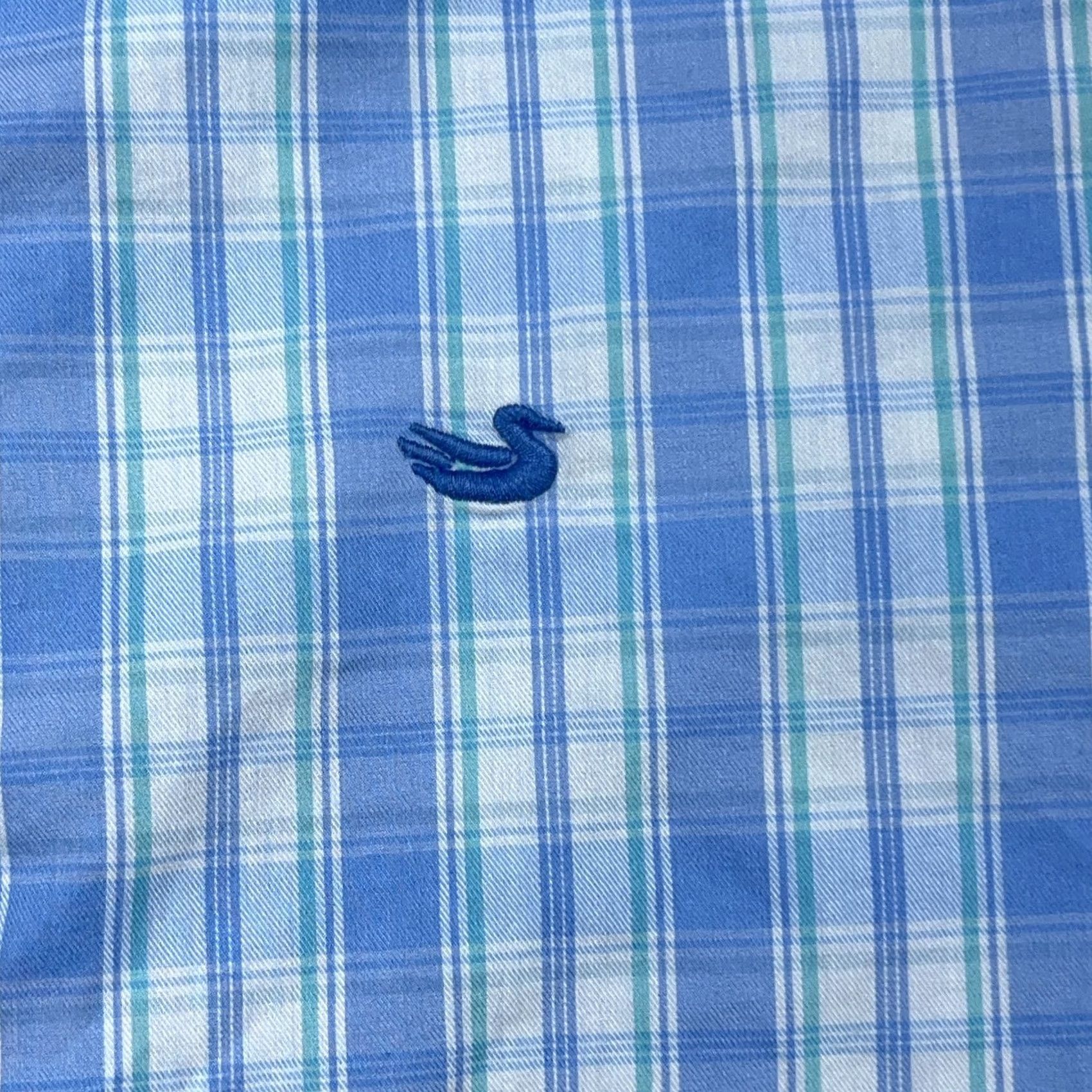Vintage Southern Marsh Shirt Men 2XL Blue Plaid Button-Up Knit-Blend Wool? No, Cotton Nylon Spandex, Logo Modern Preppy Classic 2XL Mens Shirt Size 48R - 5 Thumbnail