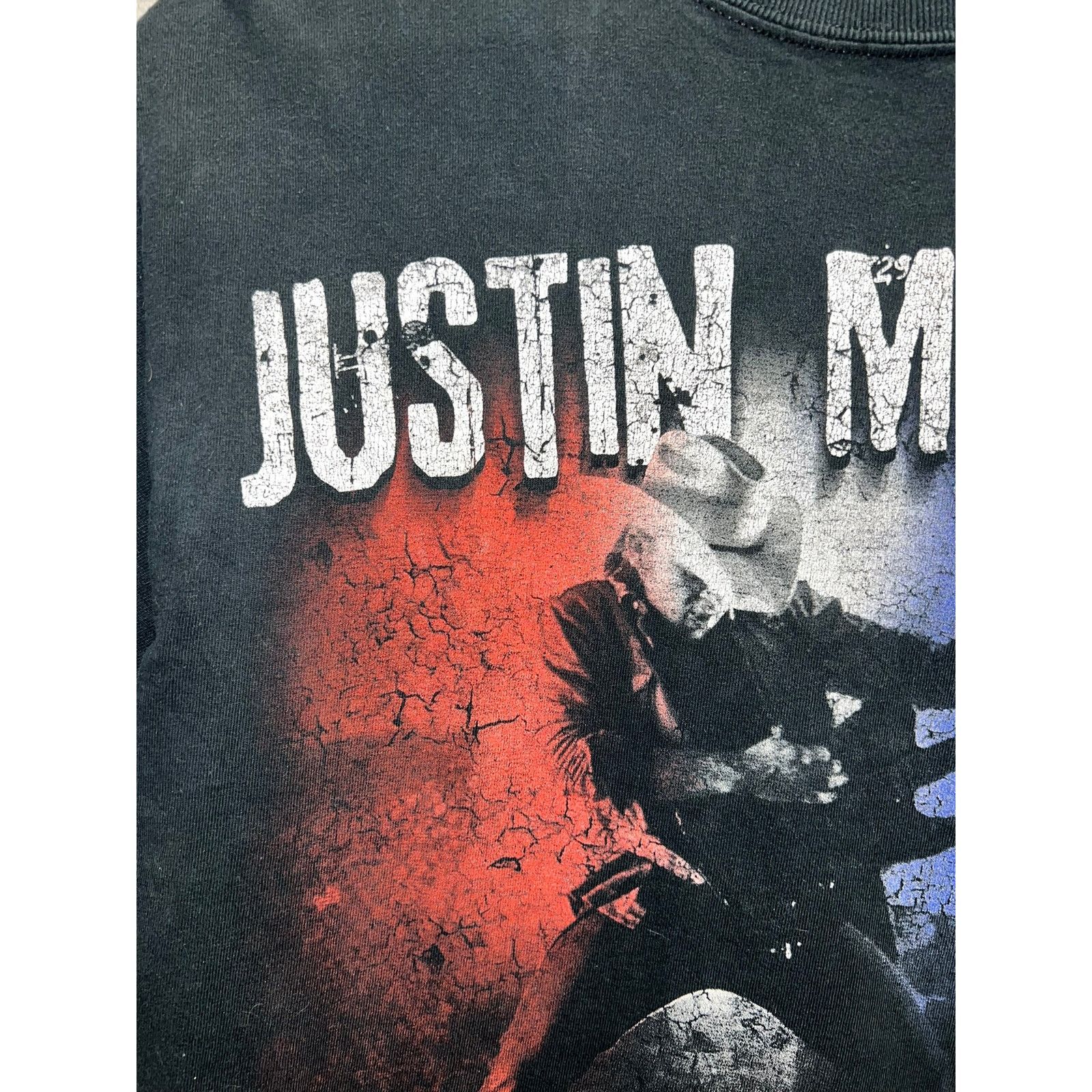 Gildan Justin Moore Tour Shirt Small Town USA Born Raised Tee M Size US M / EU 48-50 / 2 - 3 Thumbnail
