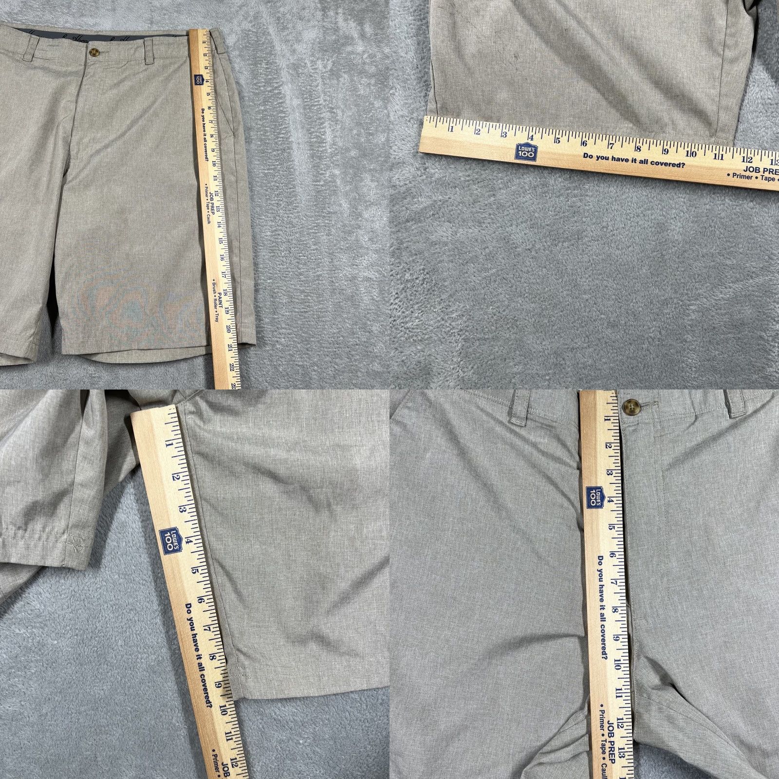 Hogan Ben Hogan Performance Shorts Mens Sz 40 Flat Front Tan 10” Inseam Minor Stain Size US 40 / EU 56 - 8 Thumbnail