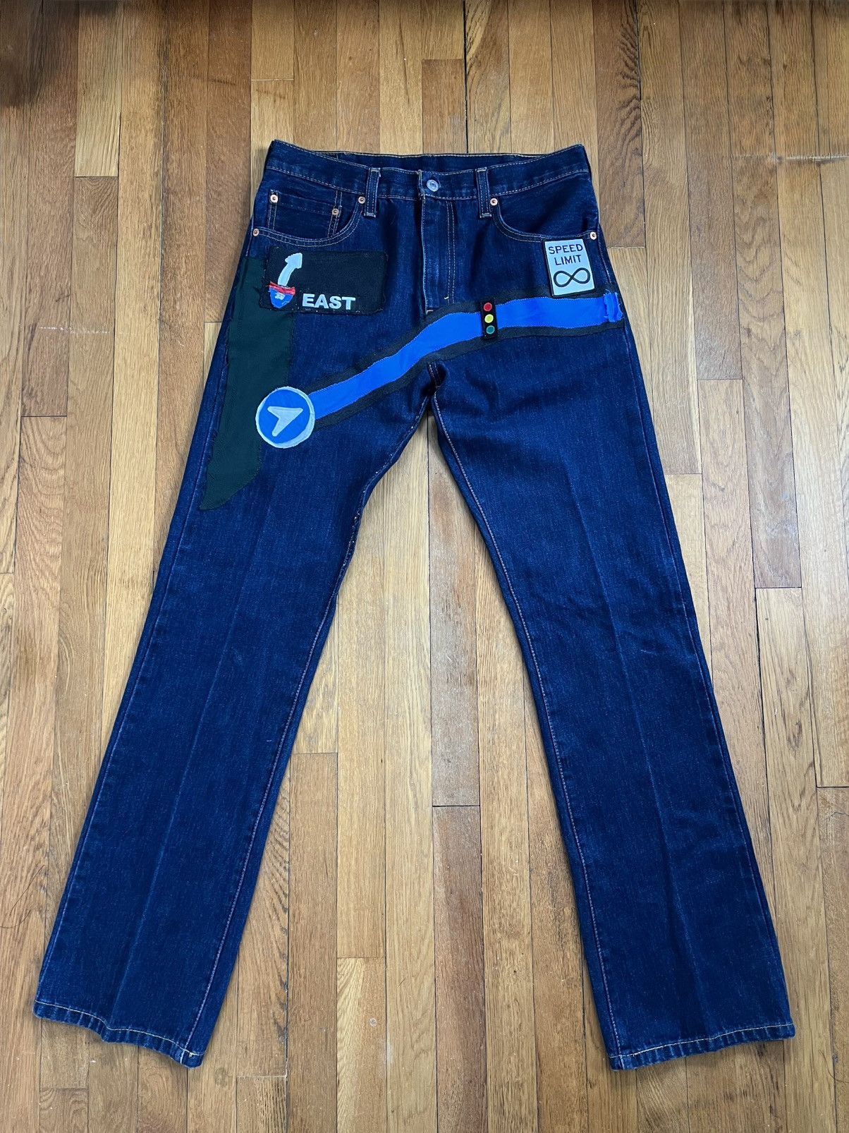 Custom GPS Denim Jeans Of Men's Size 32x34
