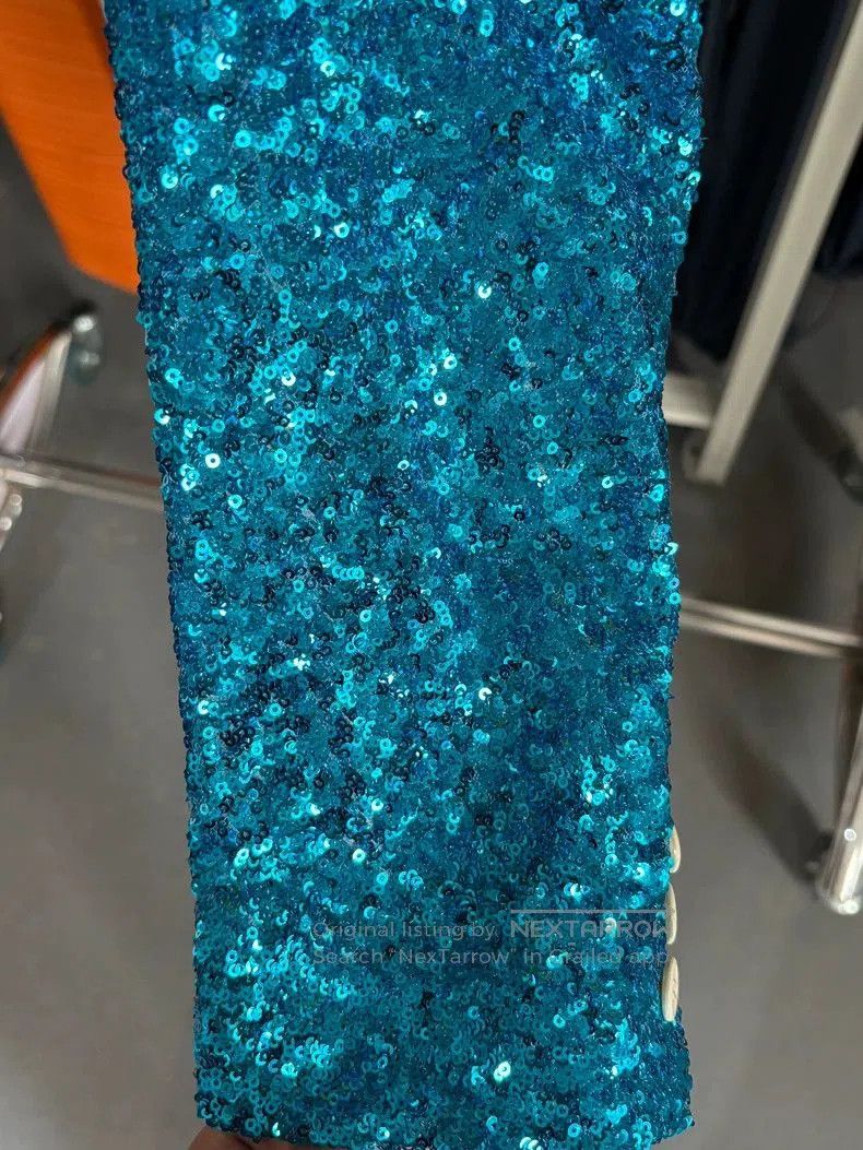Comme des Garcons COMME DES GARCONS Blue Sequin Blazer. Size US S / EU 44-46 / 1 - 4 Thumbnail