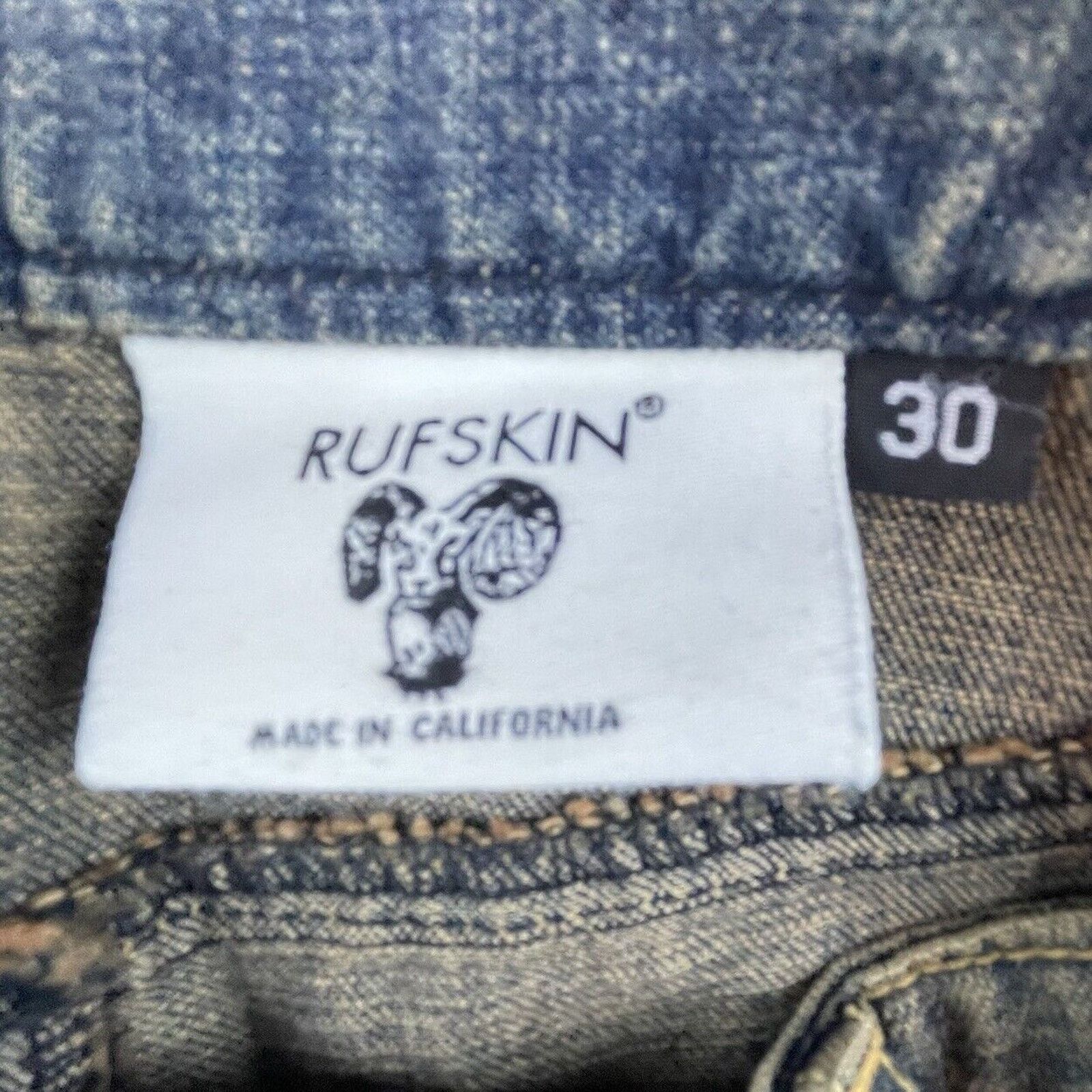 RUFSKIN Rufskin Jeans Mens 30 Dirty Wash Straight 6 Pocket Low Rise Size US 30 / EU 46 - 4 Thumbnail