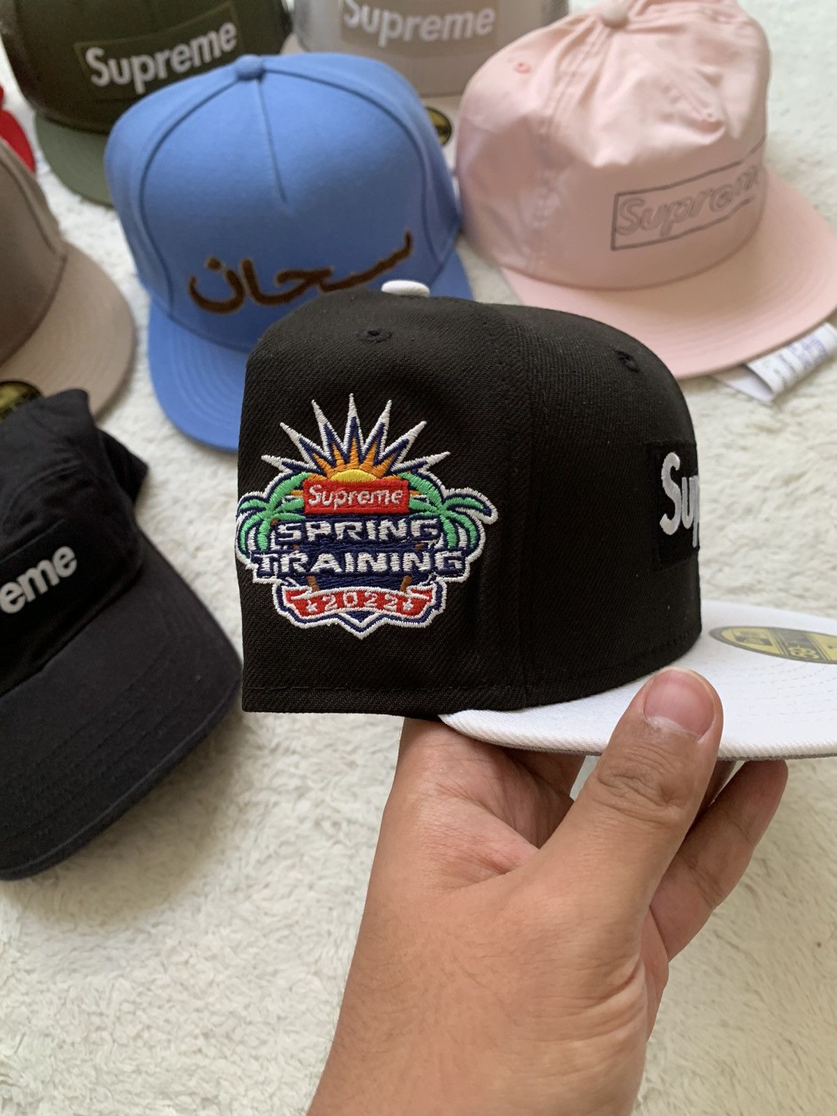 New Era × Supreme Supreme X New Era 2 Tone Box Logo SS22 Size 32 - 4 Thumbnail