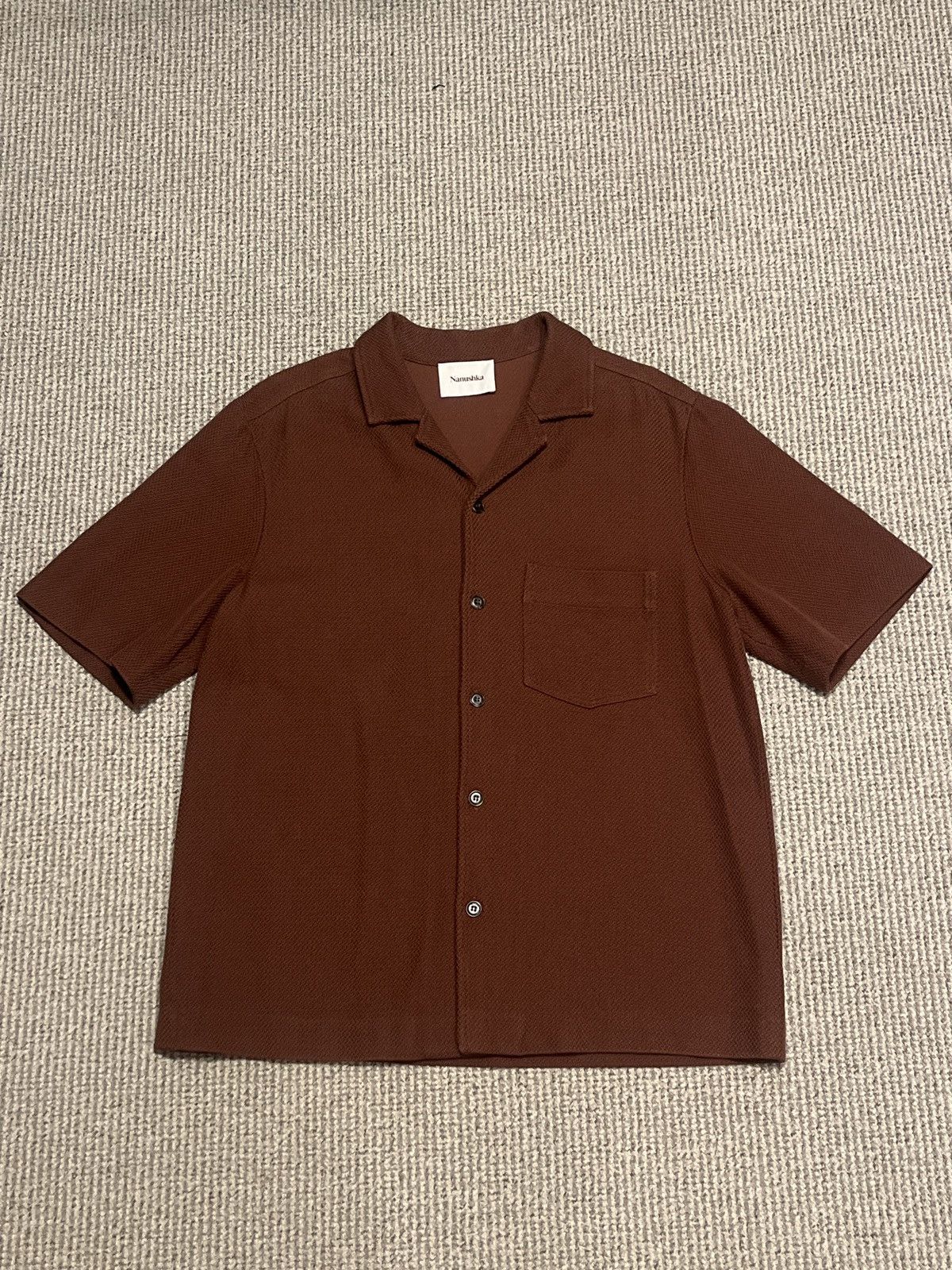 Nanushka o1mle0225 Bodil Shirt in Brown
