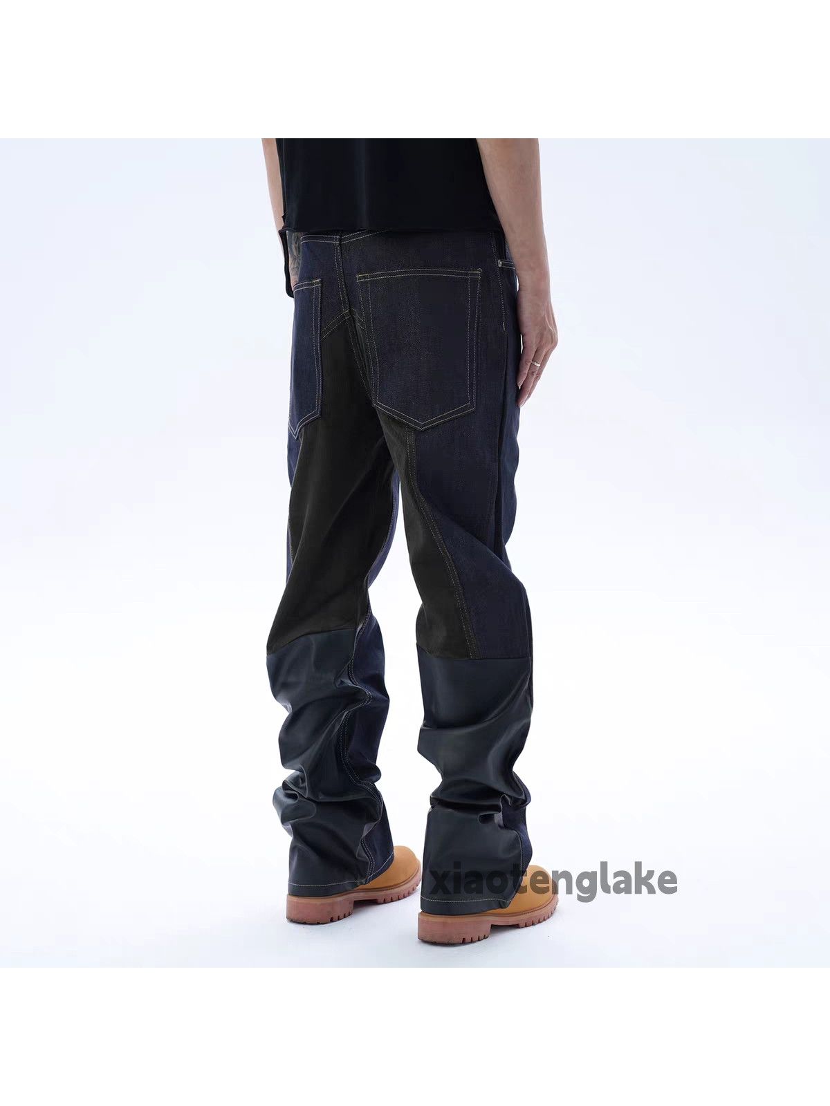 アクセサリー JEAN Jean zx biker rocker patchwork loose zipper punk jeans | Grailed